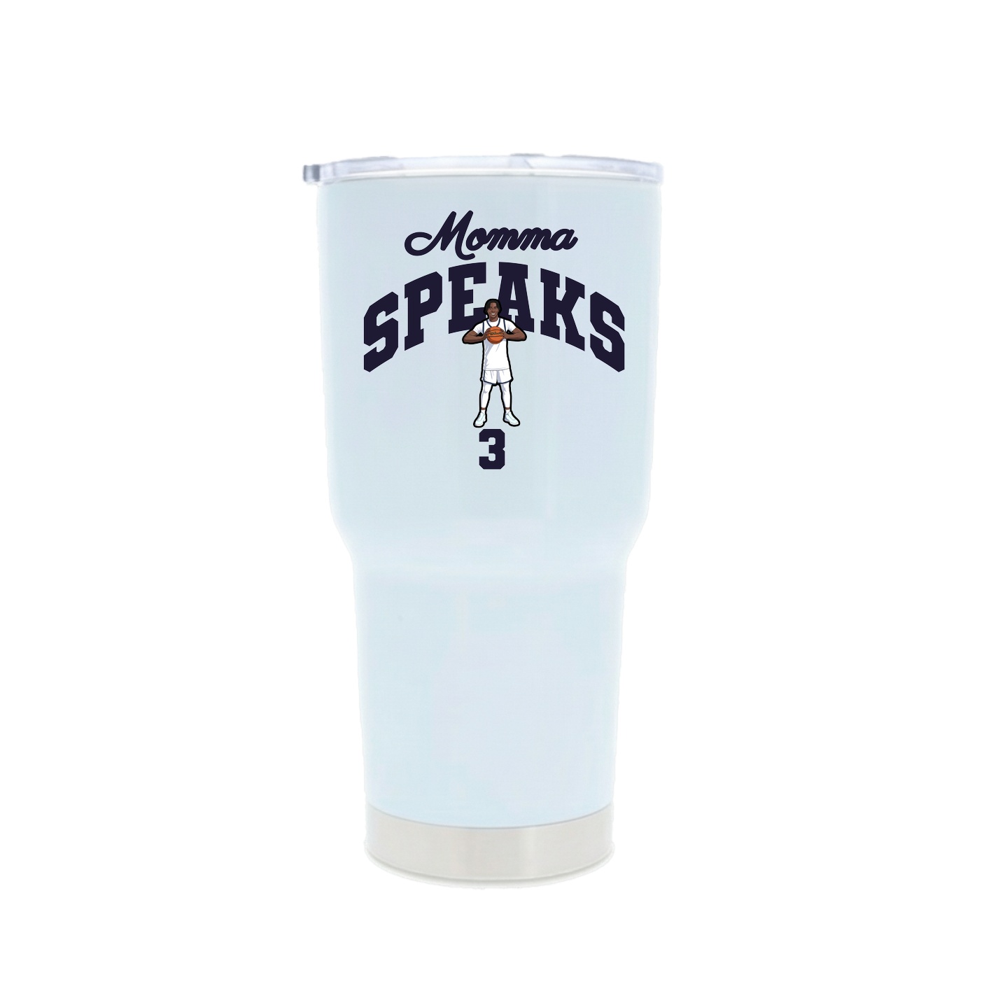 30oz Stainless Steel Tumbler — Mothers Day Arch in White