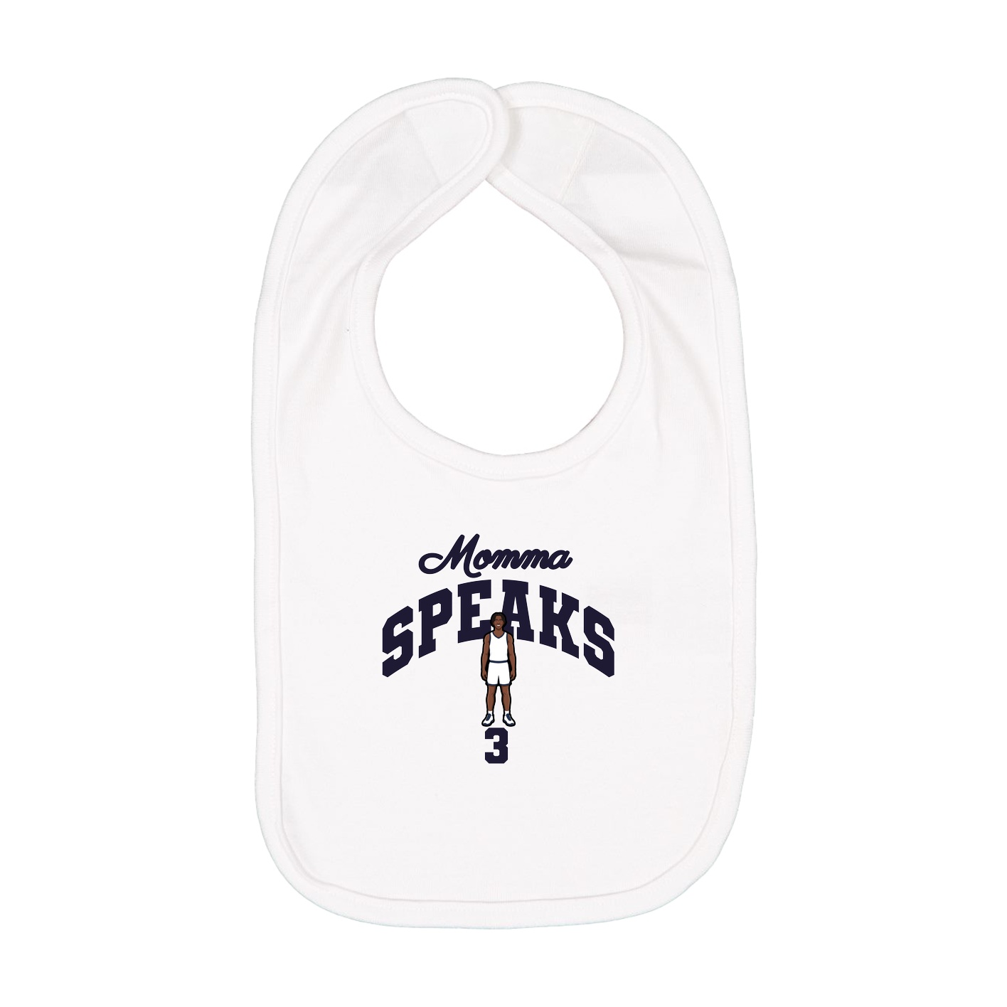 Infant Bib — Mothers Day Arch in White