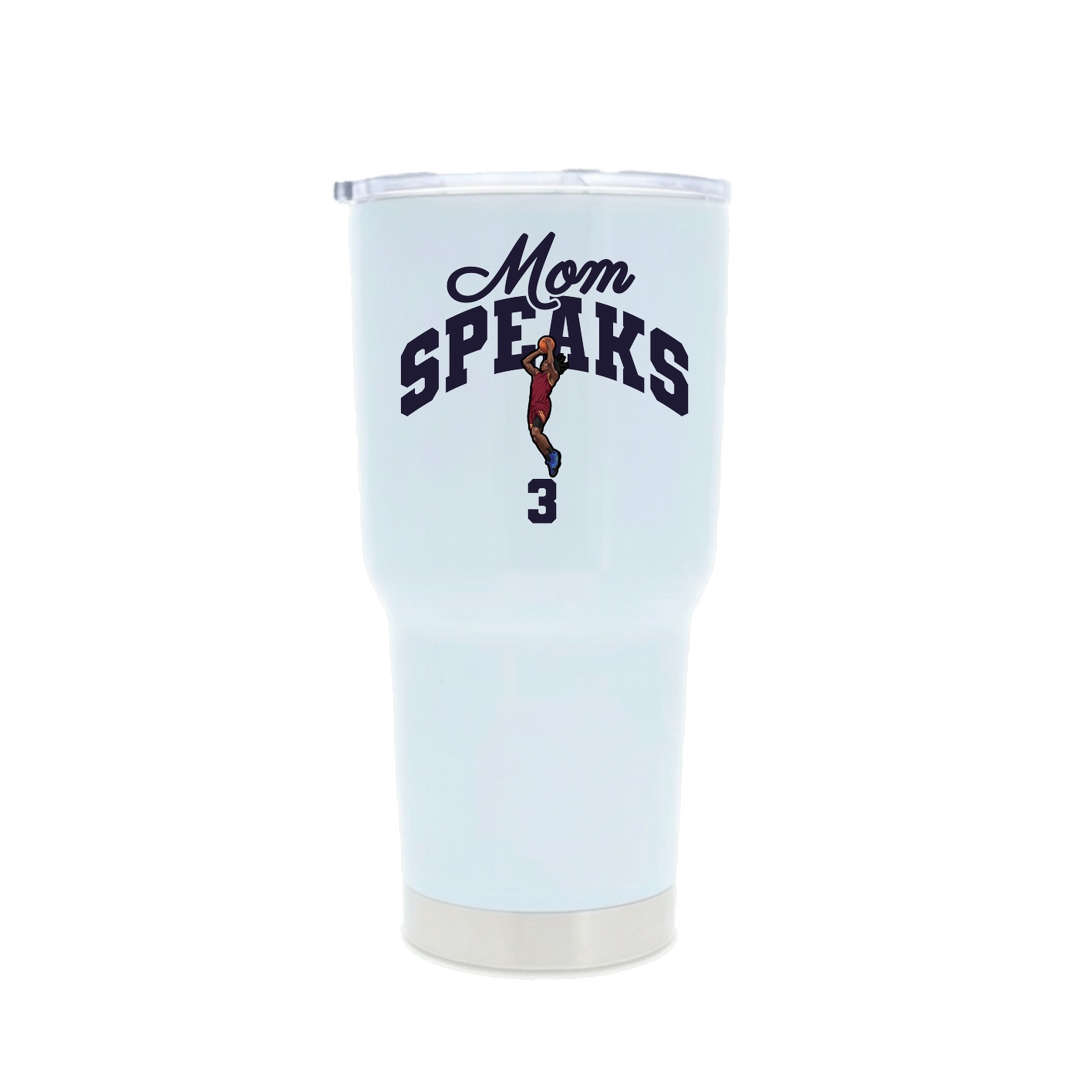 30oz Stainless Steel Tumbler — Mothers Day Arch in White