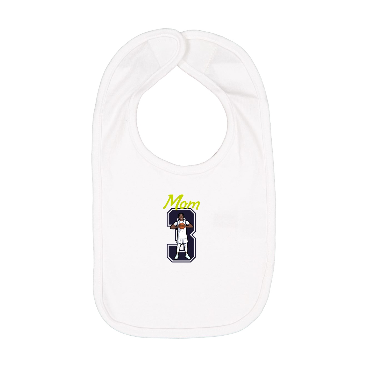 Infant Bib — Mothers Day Shirsey in White