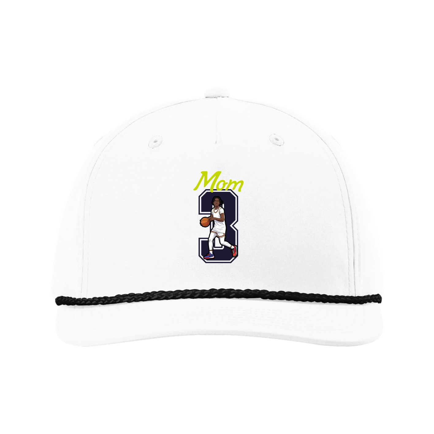 Five-Panel Classic Rope Cap — Mothers Day Shirsey in White