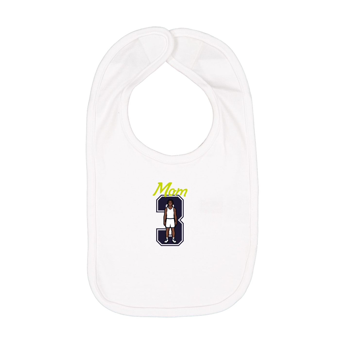 Infant Bib — Mothers Day Shirsey in White