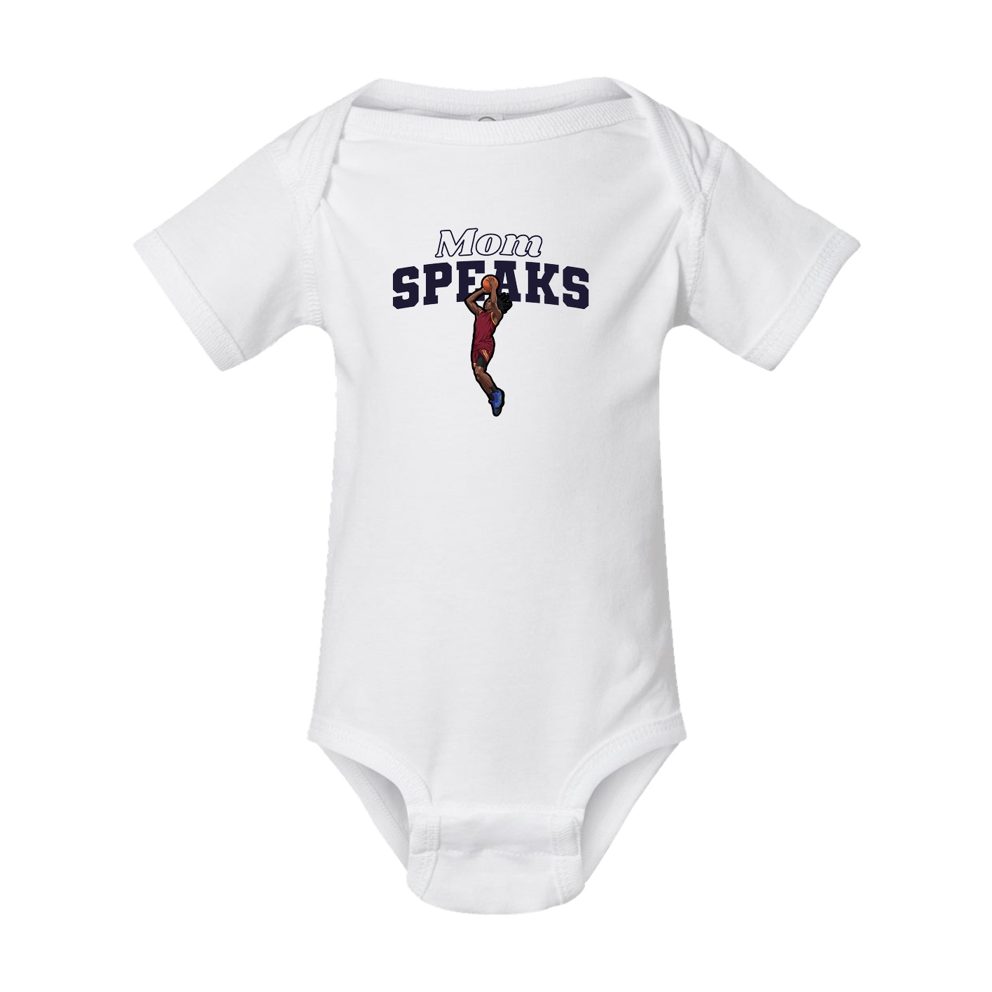 Baby Onesie — Mothers Day Block in White