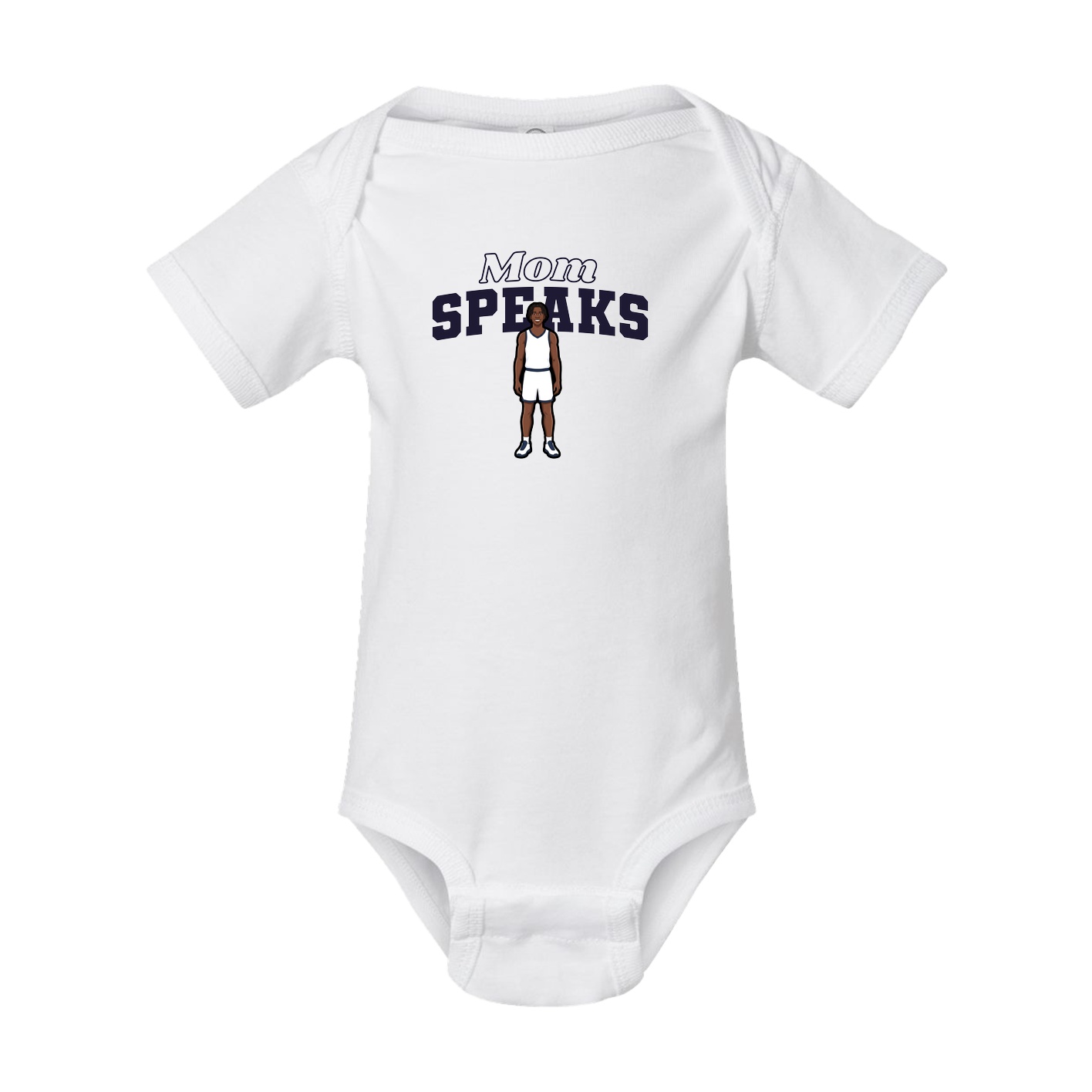 Baby Onesie — Mothers Day Block in White