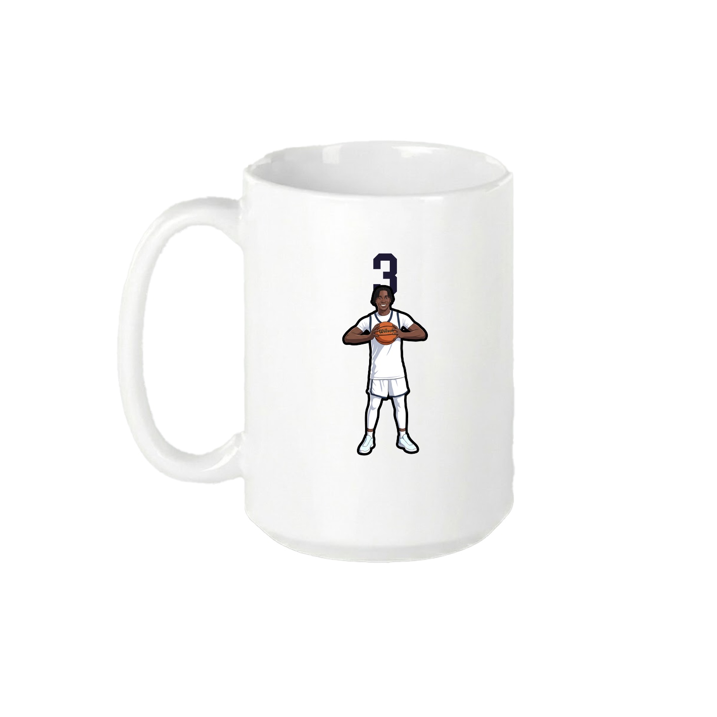 15oz Coffee Mug — Number Top in White