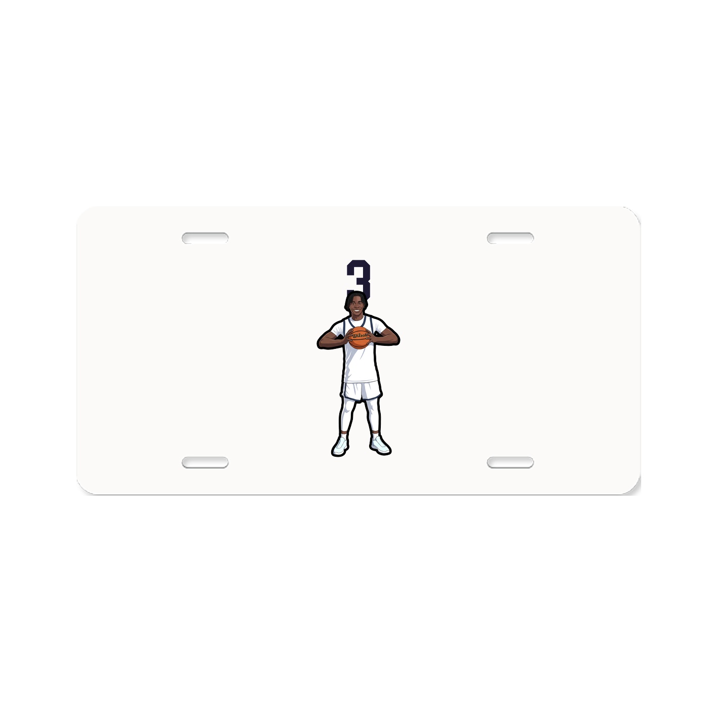License Plate — Number Top in Classic