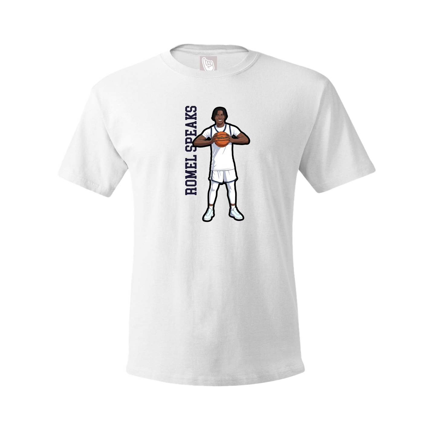 Tee — Name Vertical in White