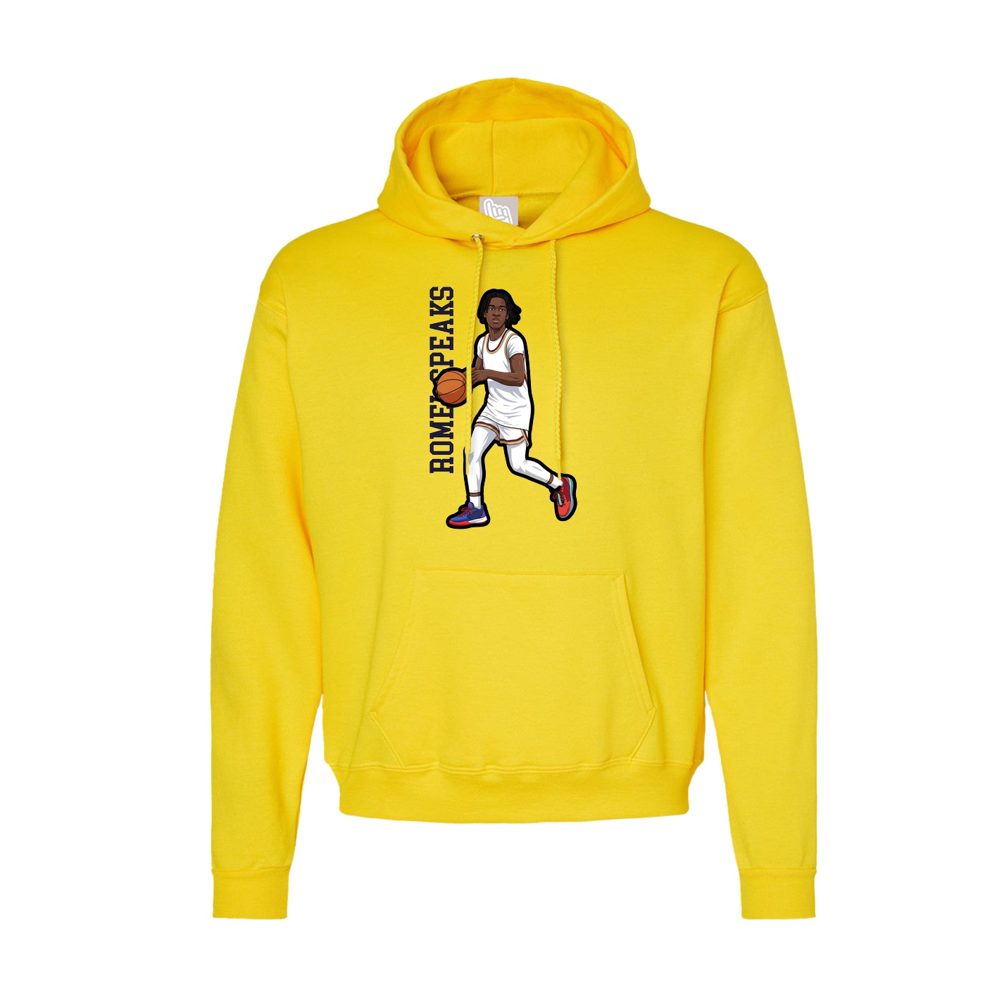 Hoodie — Name Vertical in Yellow