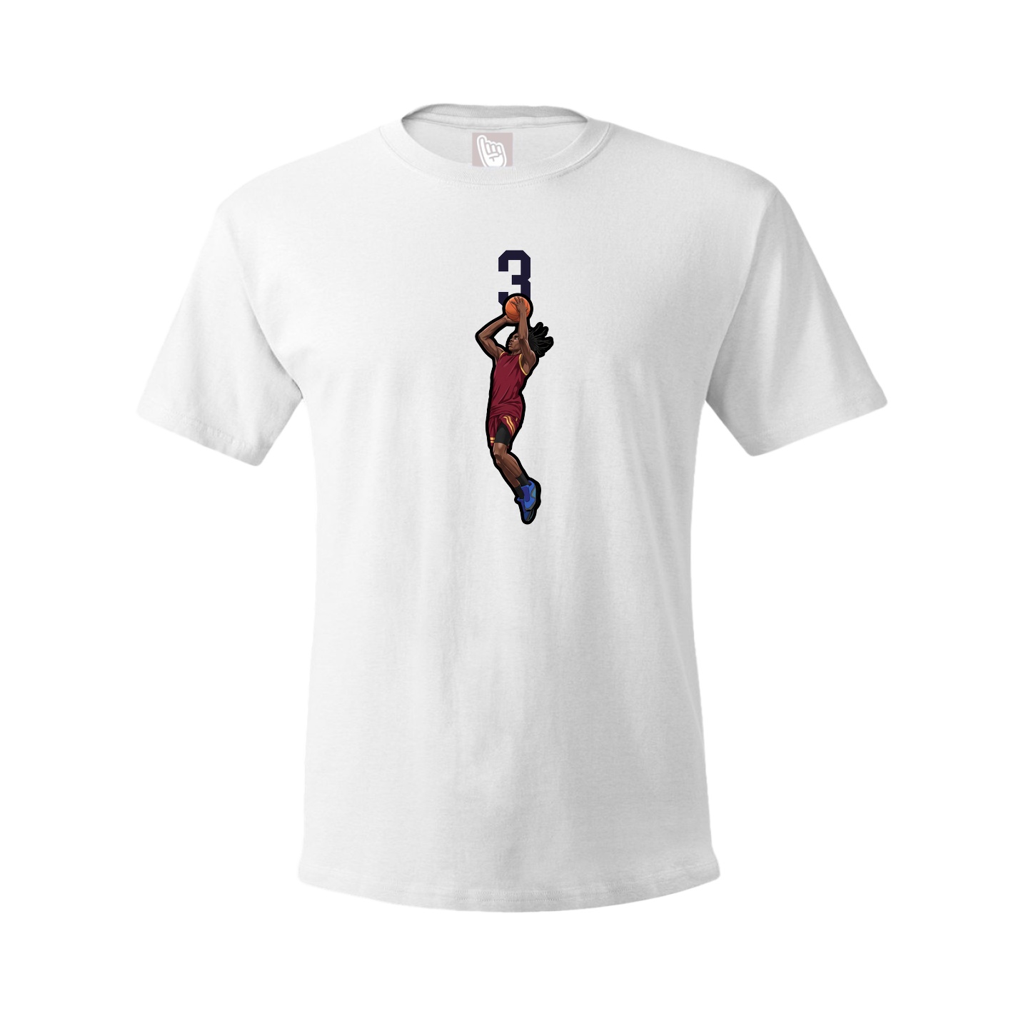 Youth Tee — Number Top in White