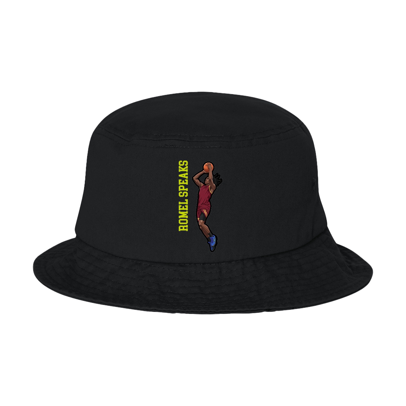 Bucket Cap — Name Vertical in Black