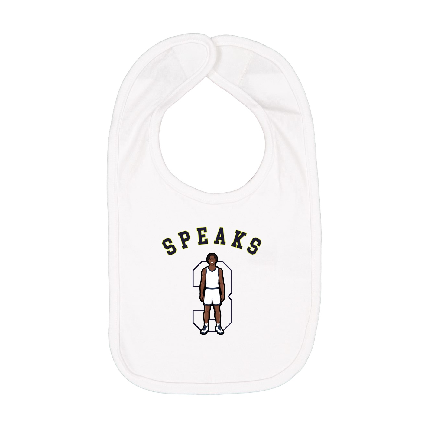 Infant Bib — Shirsey Arch in White