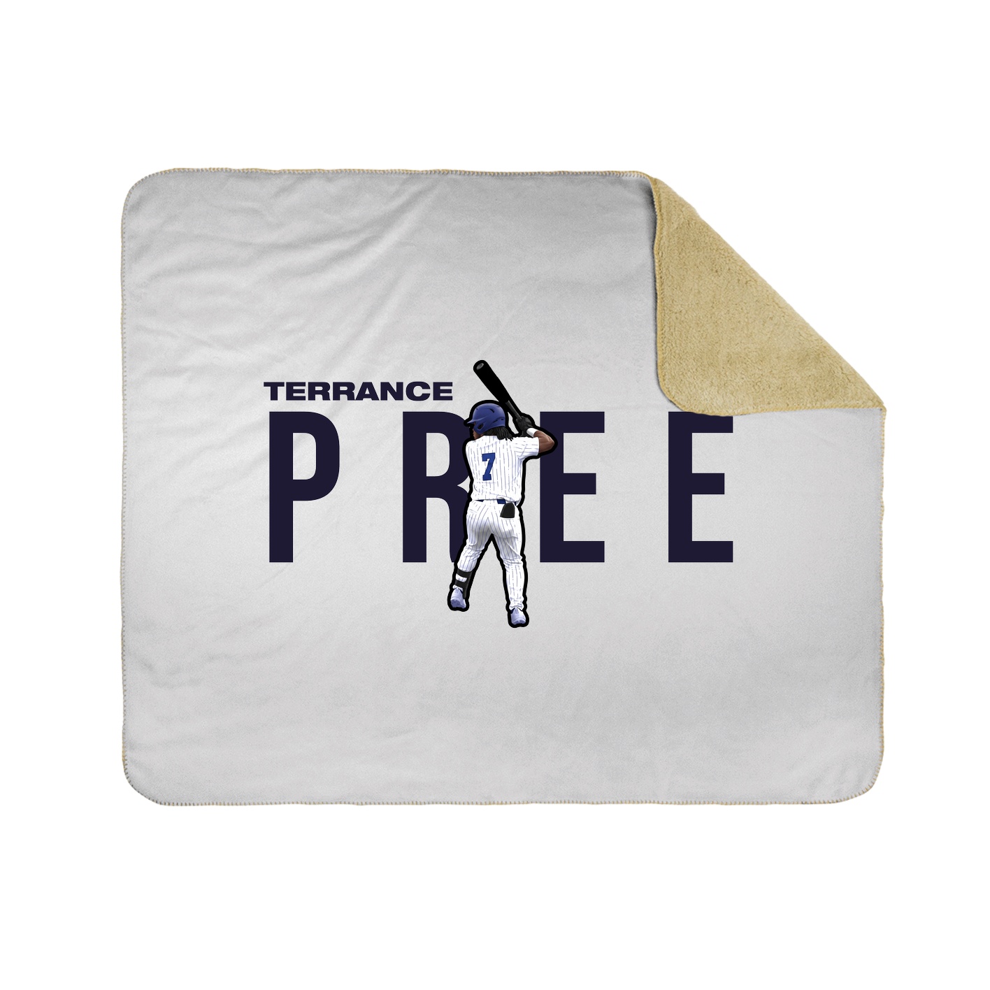 Throw Blanket — Player Name in White