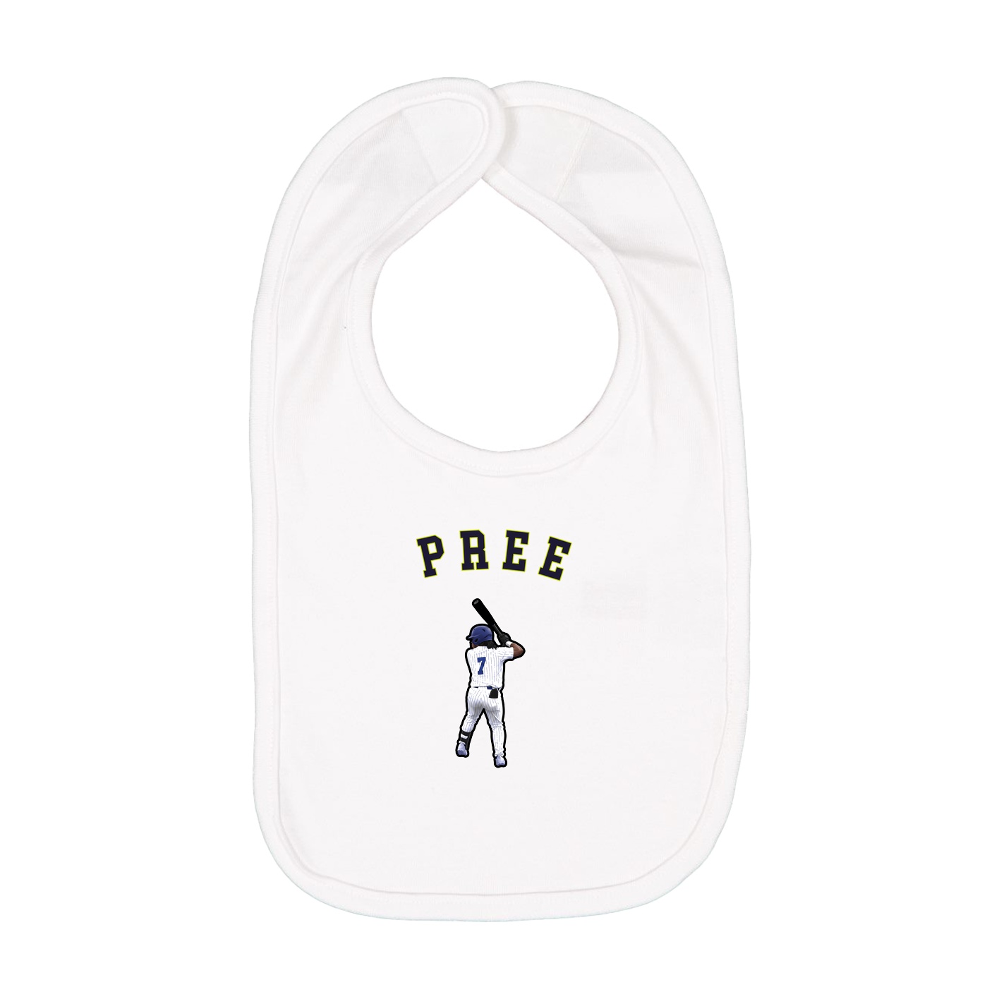 Infant Bib — Shirsey Arch in White