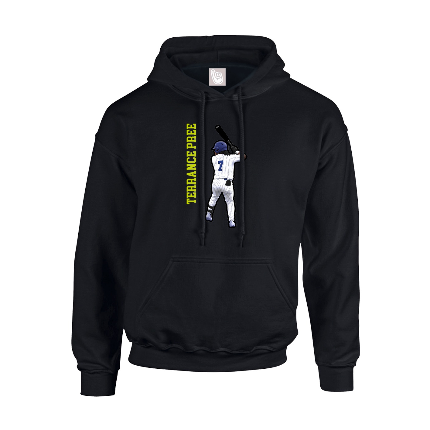 Youth Hoodie — Name Vertical in Black