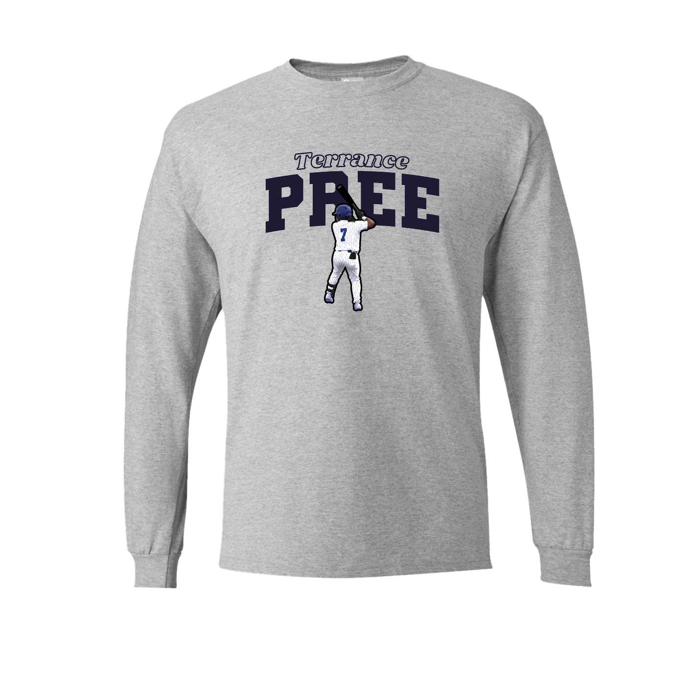 Long Sleeve Tee — Name Arch in Grey