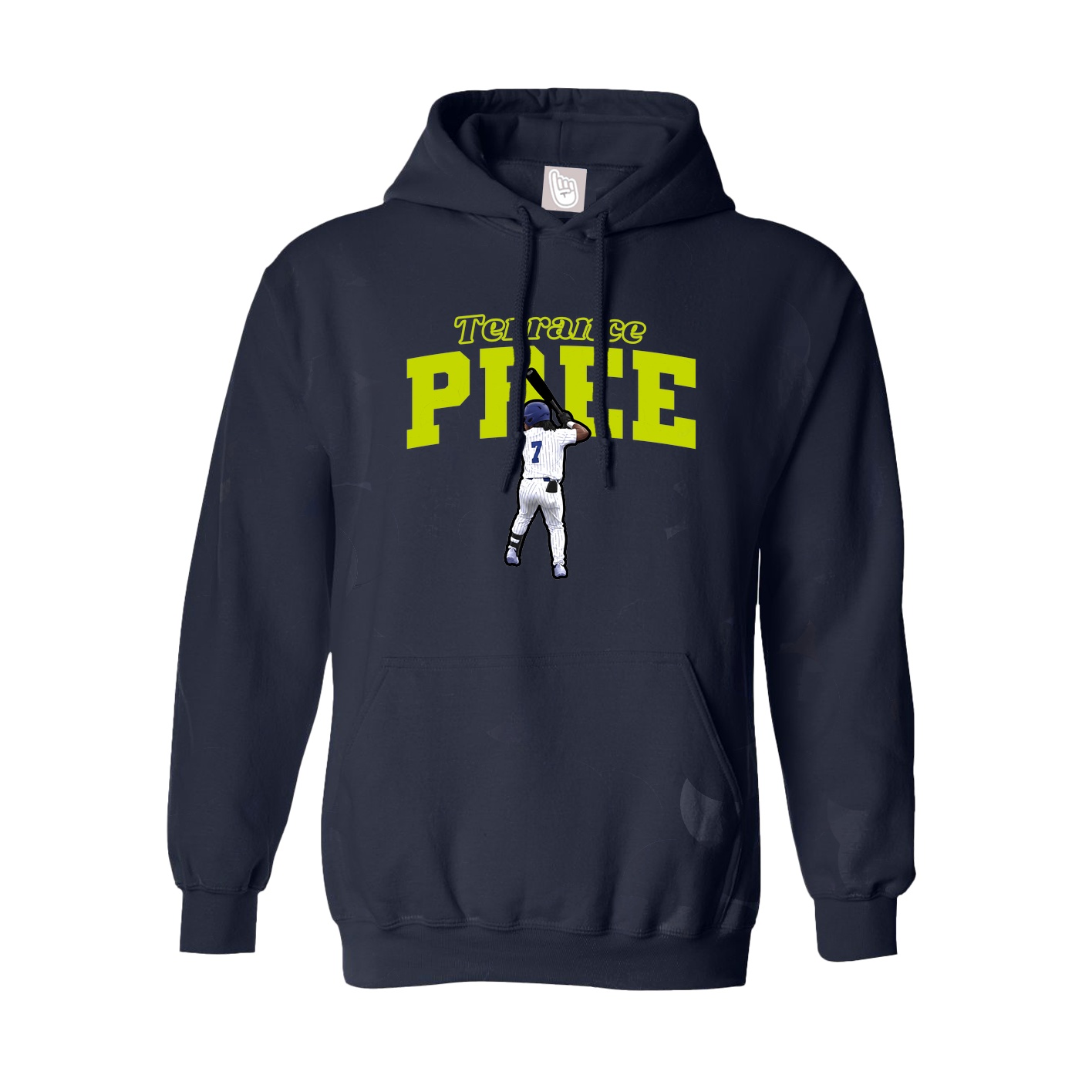 Youth Hoodie — Name Arch in Navy