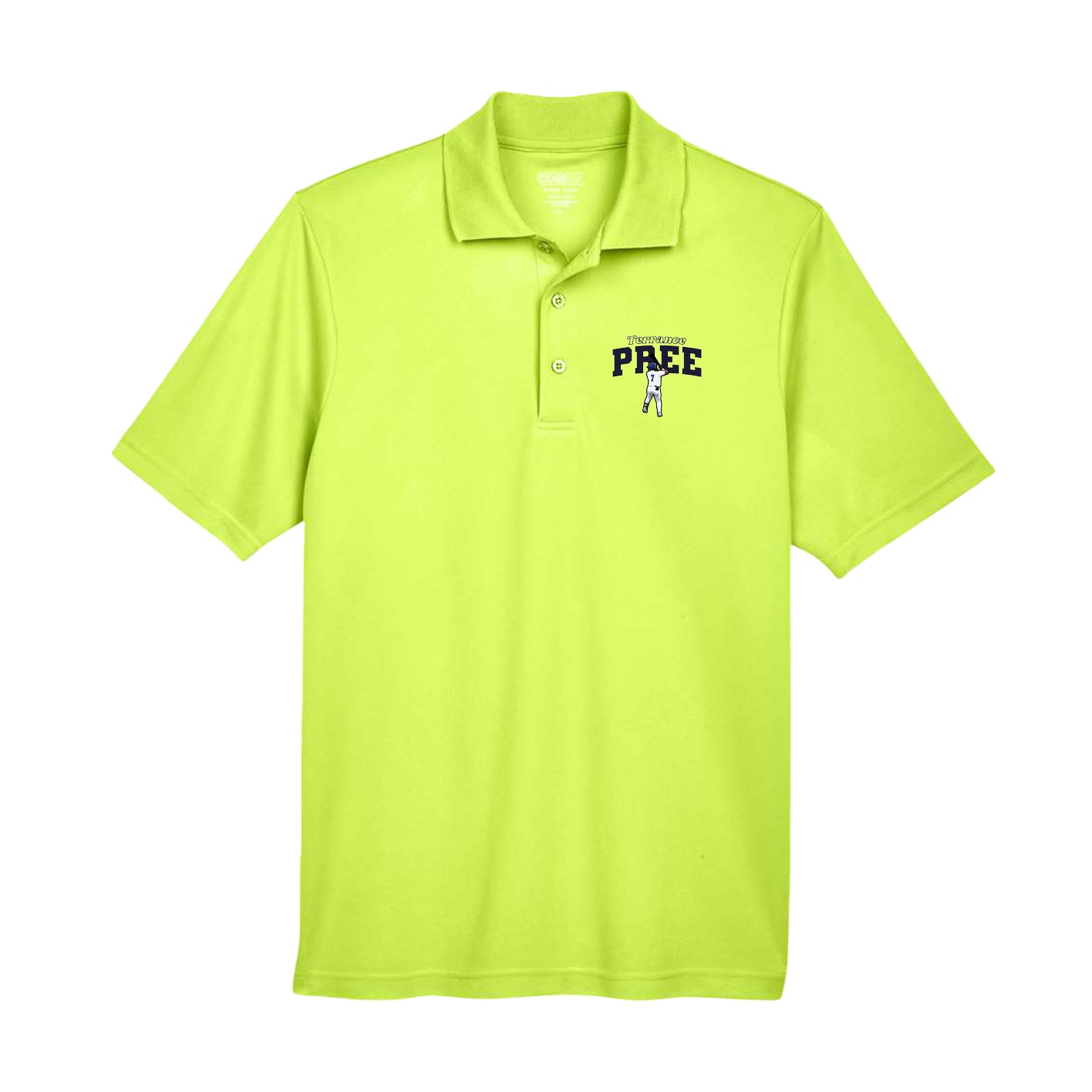 Performance Polo — Name Arch in Yellow