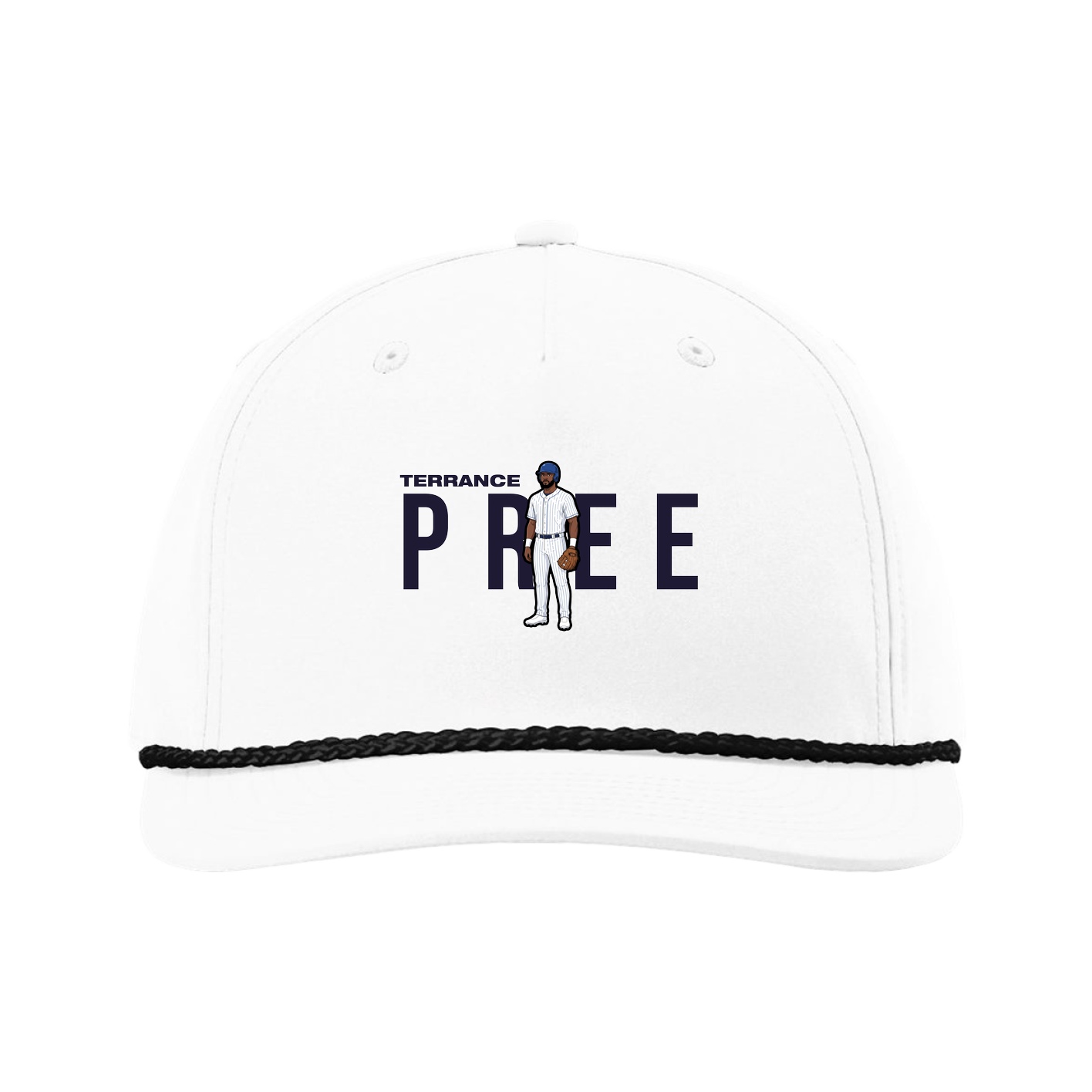 Five-Panel Classic Rope Cap — Player Name in White