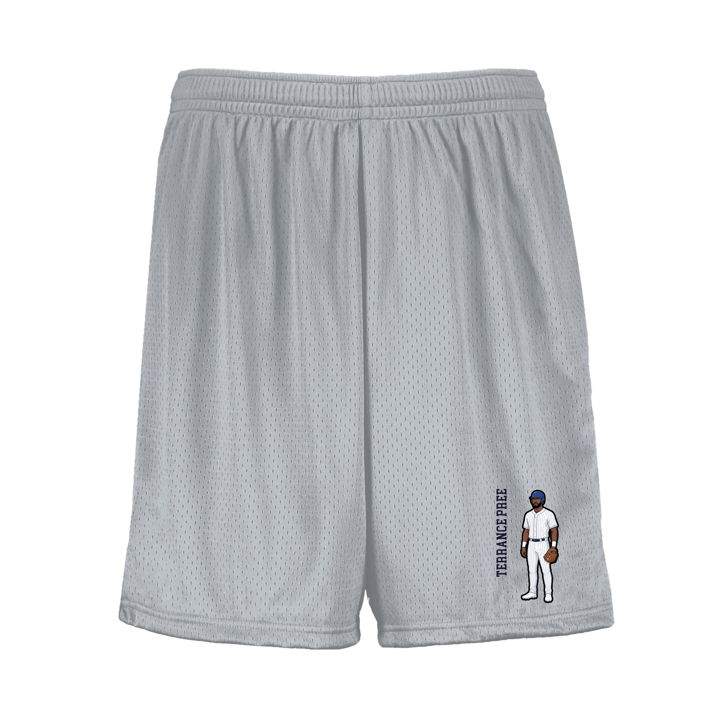 Shorts — Name Vertical in Silver