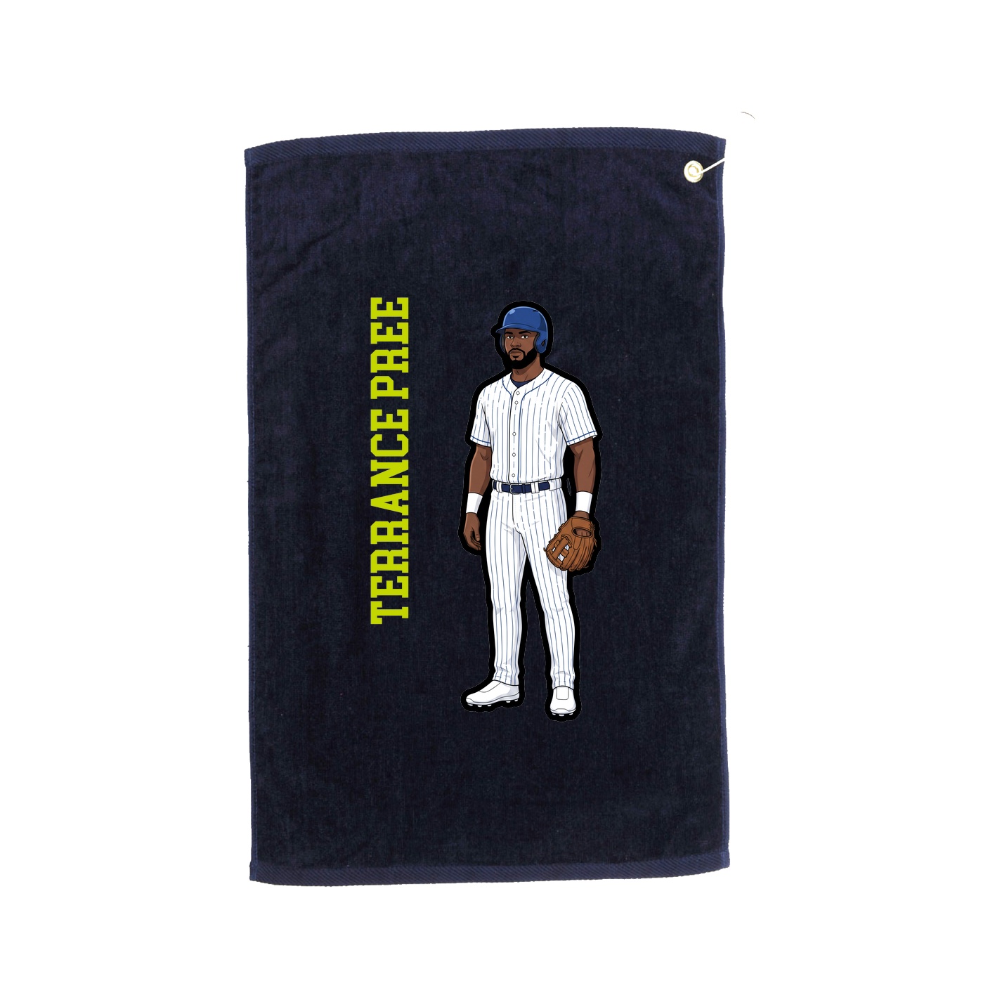 Golf Towel — Name Vertical in Navy