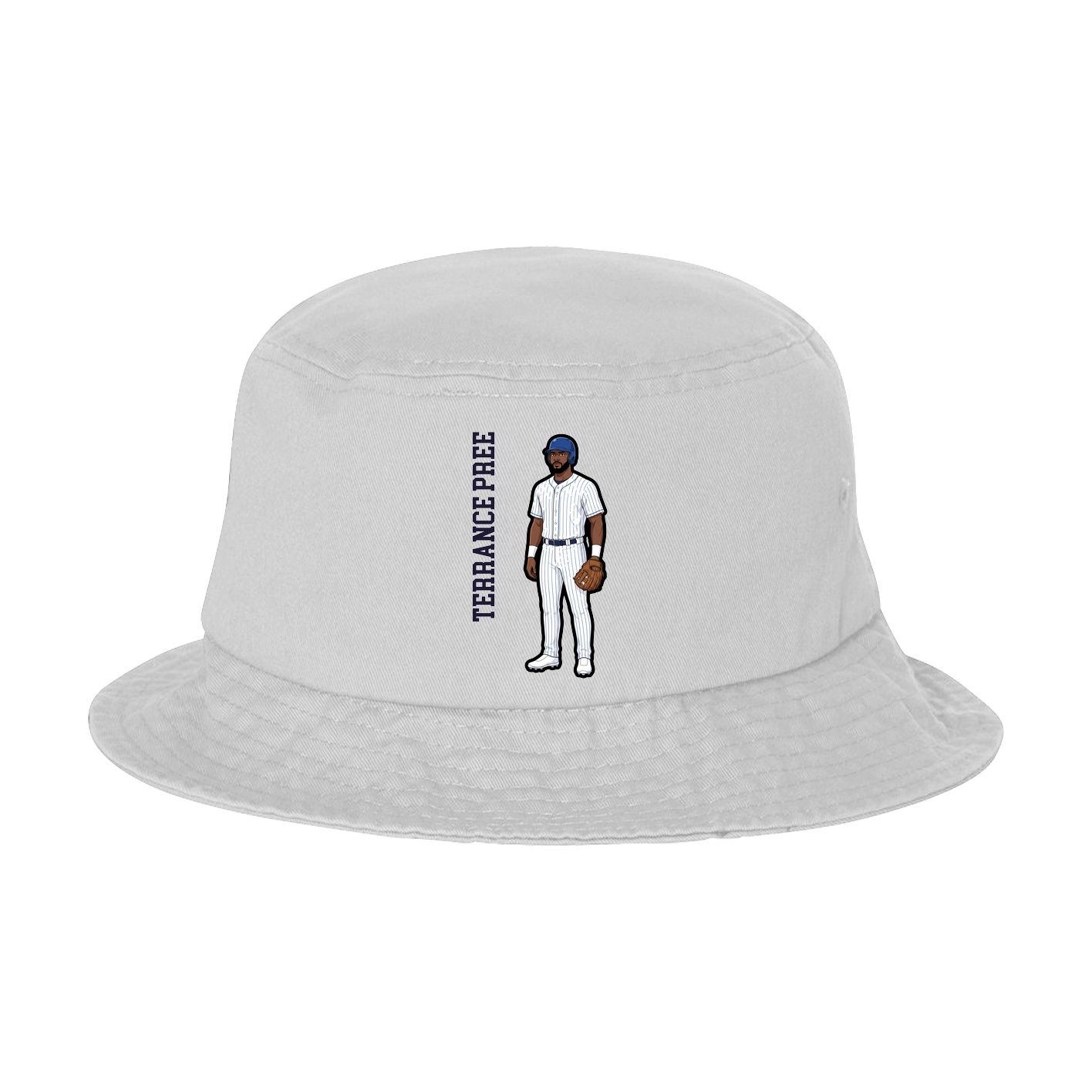 Bucket Cap — Name Vertical in White