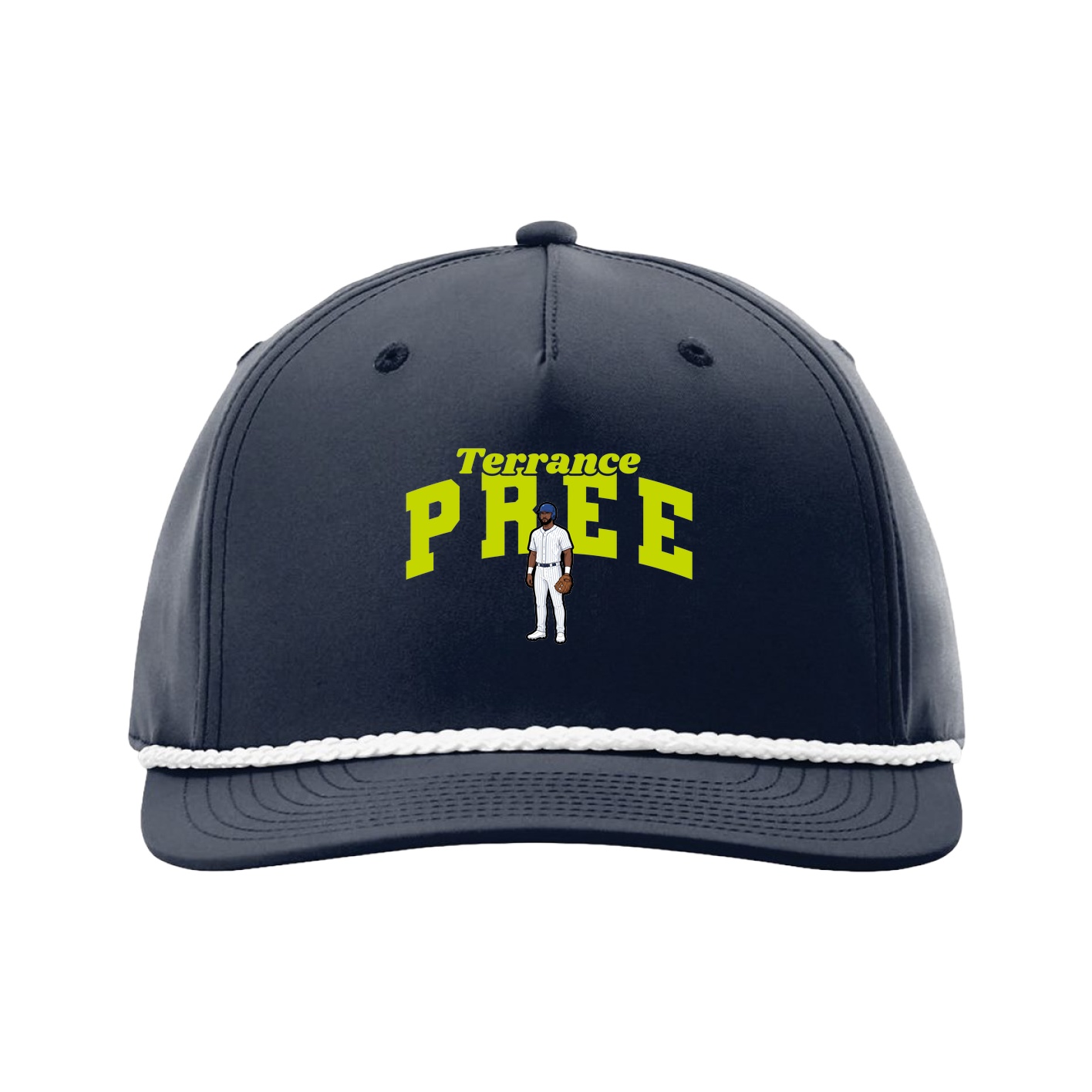 Five-Panel Classic Rope Cap — Signature Arch in Navy