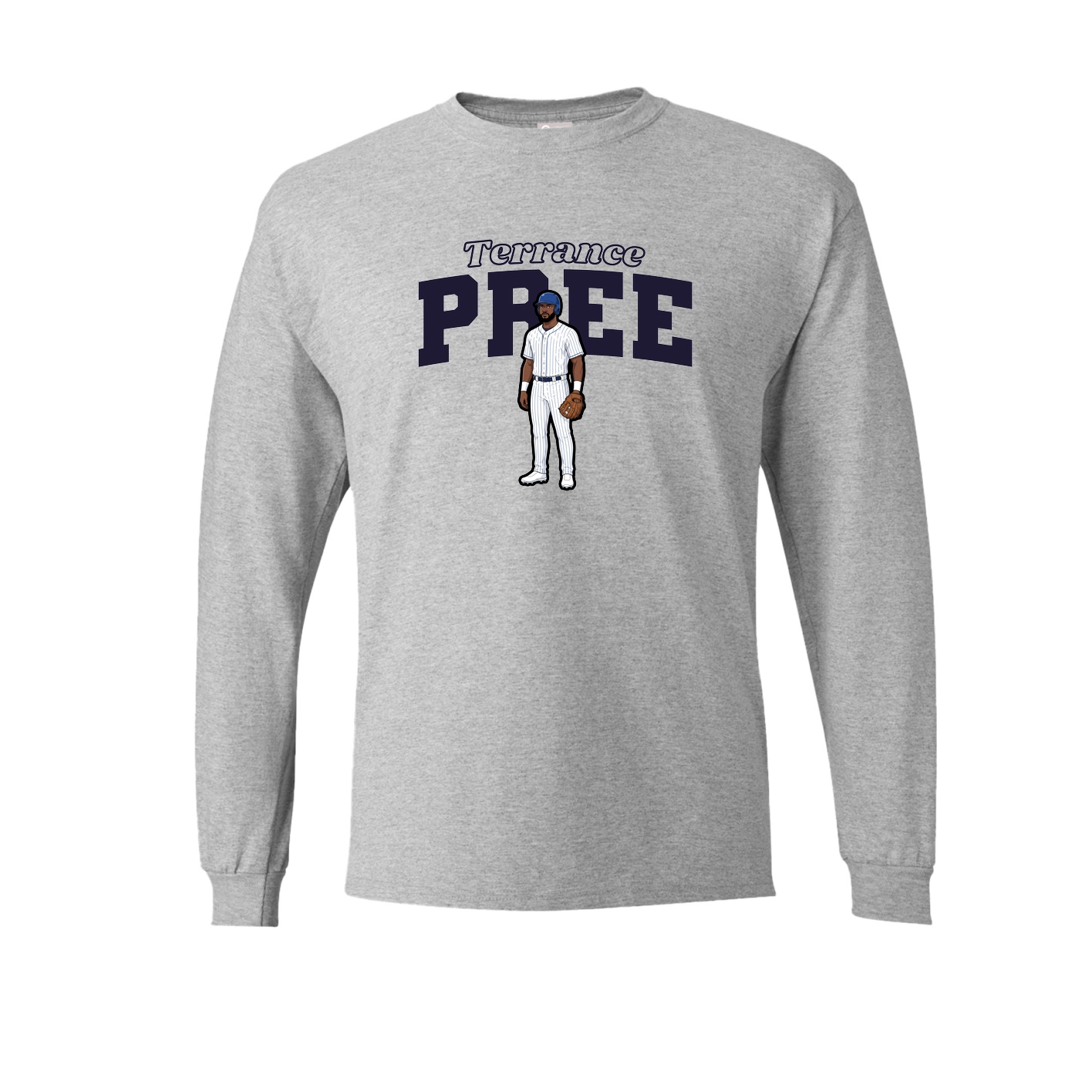 Long Sleeve Tee — Name Arch in Grey