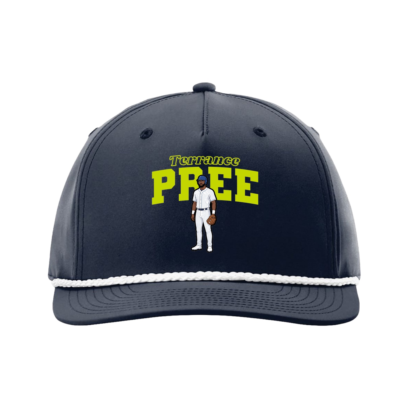 Five-Panel Classic Rope Cap — Name Arch in Navy