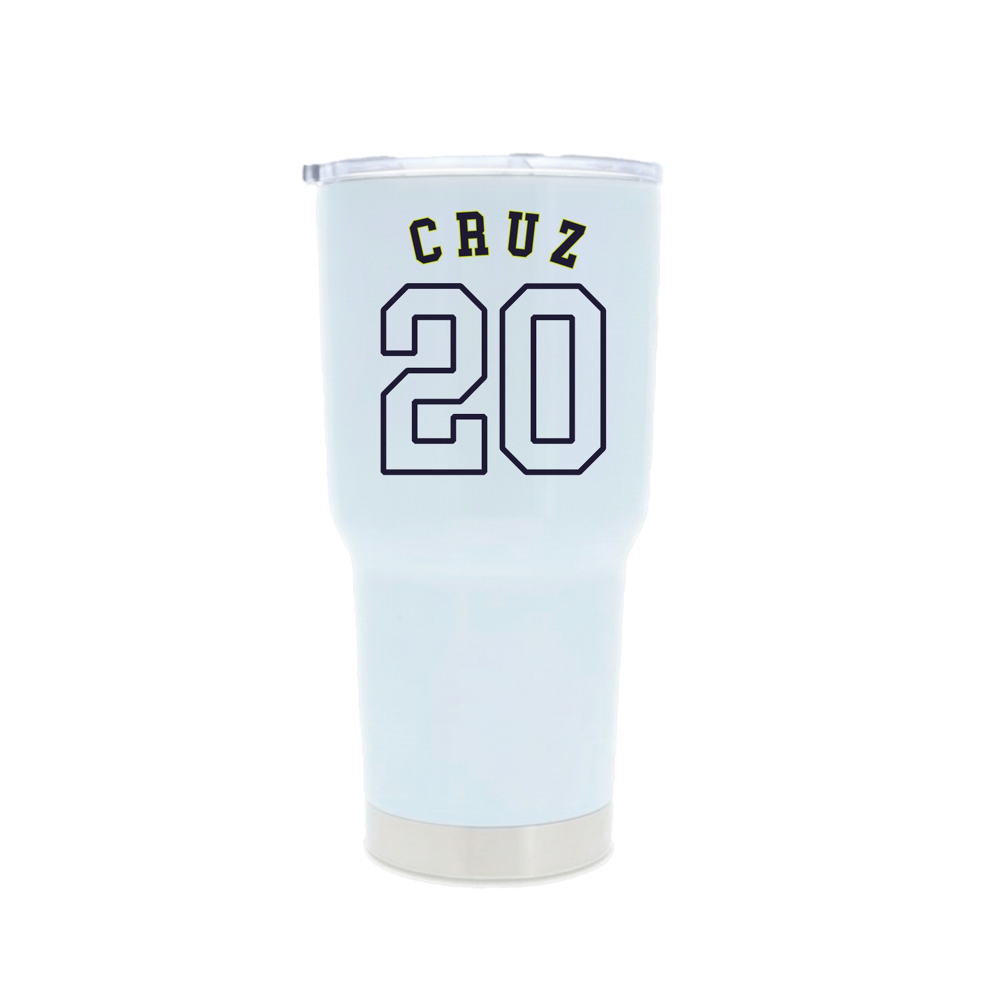 30oz Stainless Steel Tumbler — Shirsey Arch in White