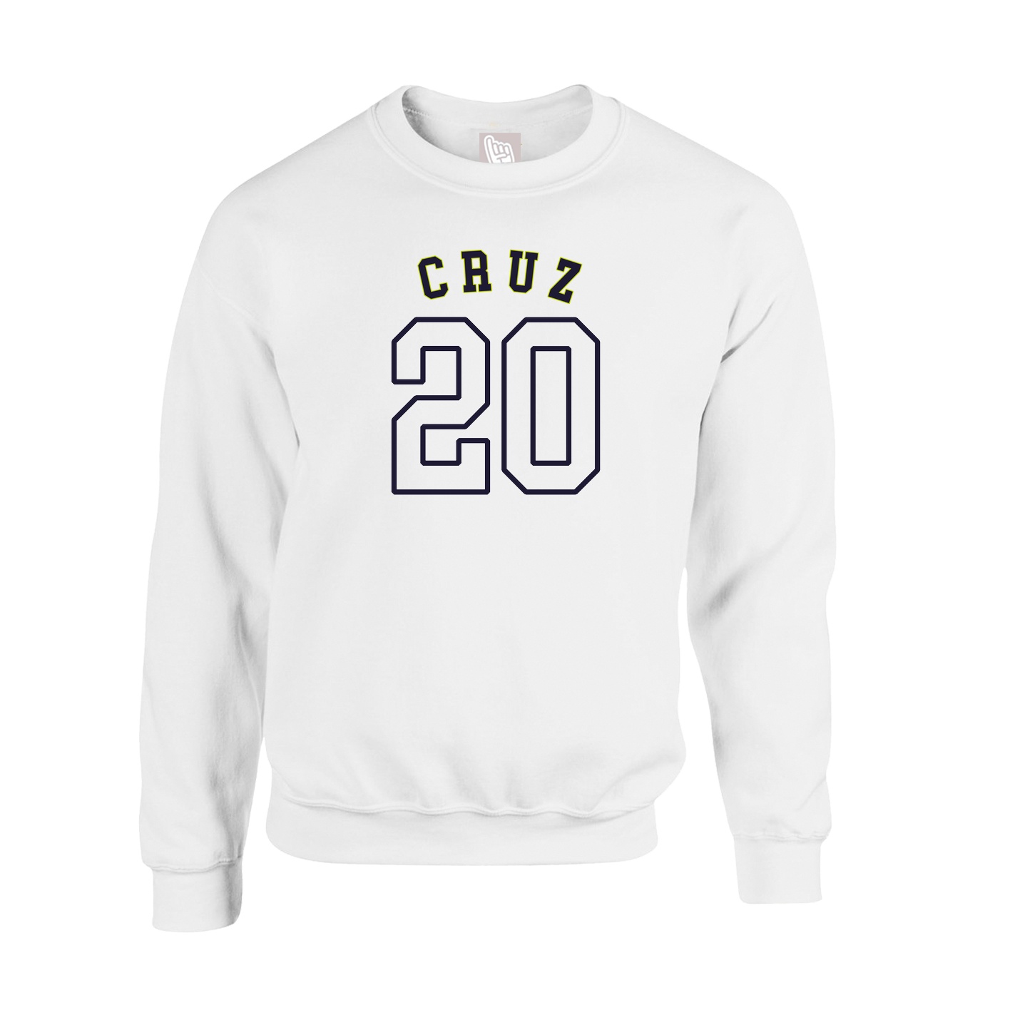 Fleece Crew — Shirsey Arch in White