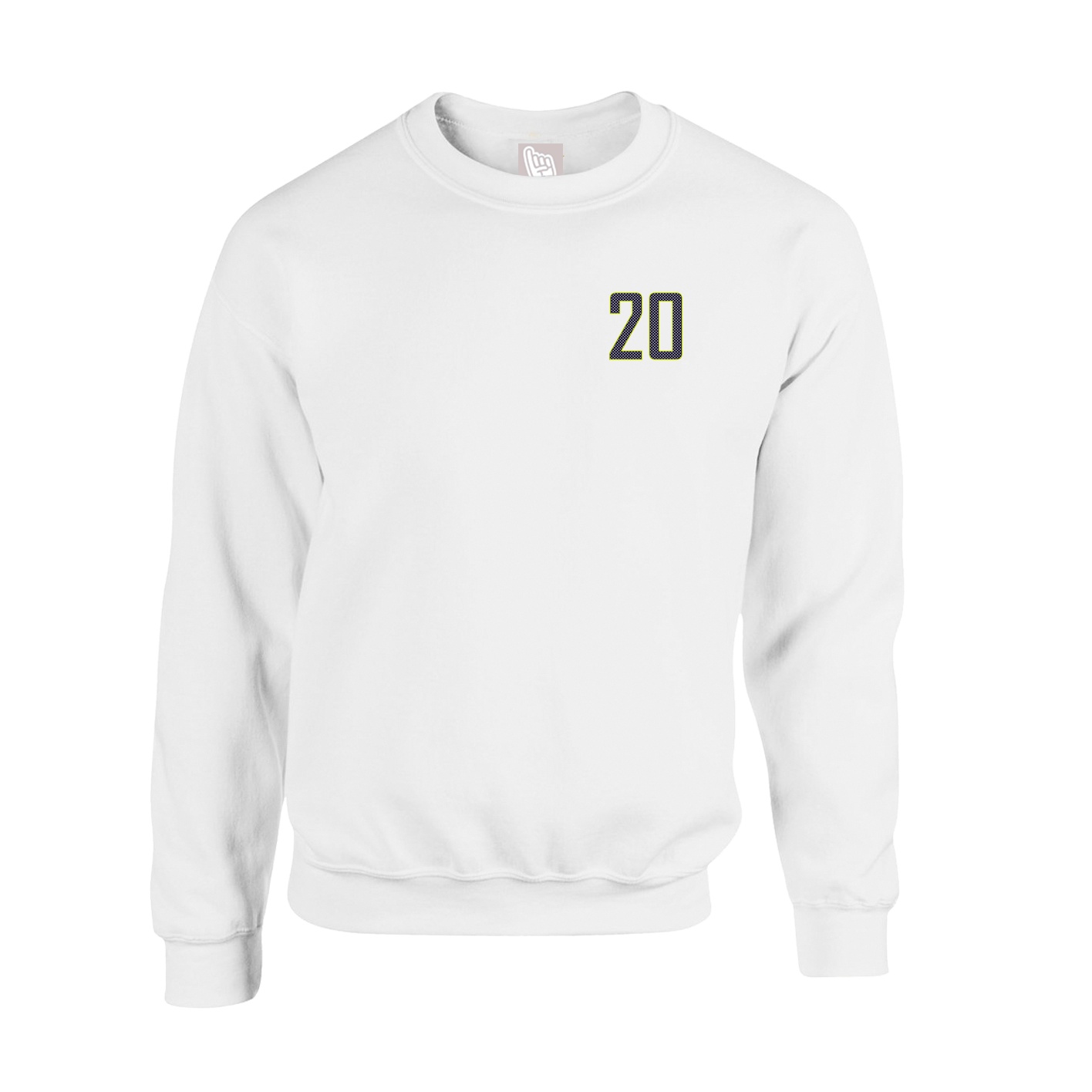Fleece Crew — Front Shirsy in White