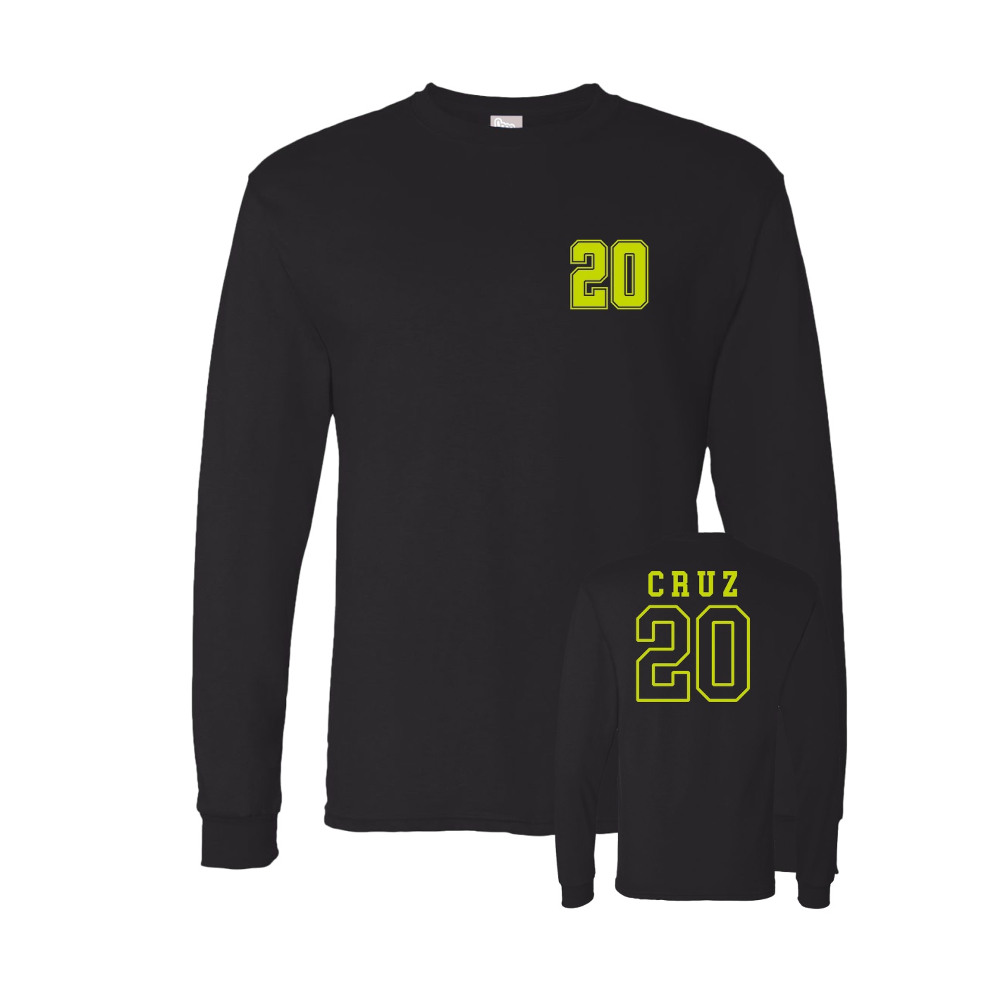 Long Sleeve Tee — Chest Back in Black