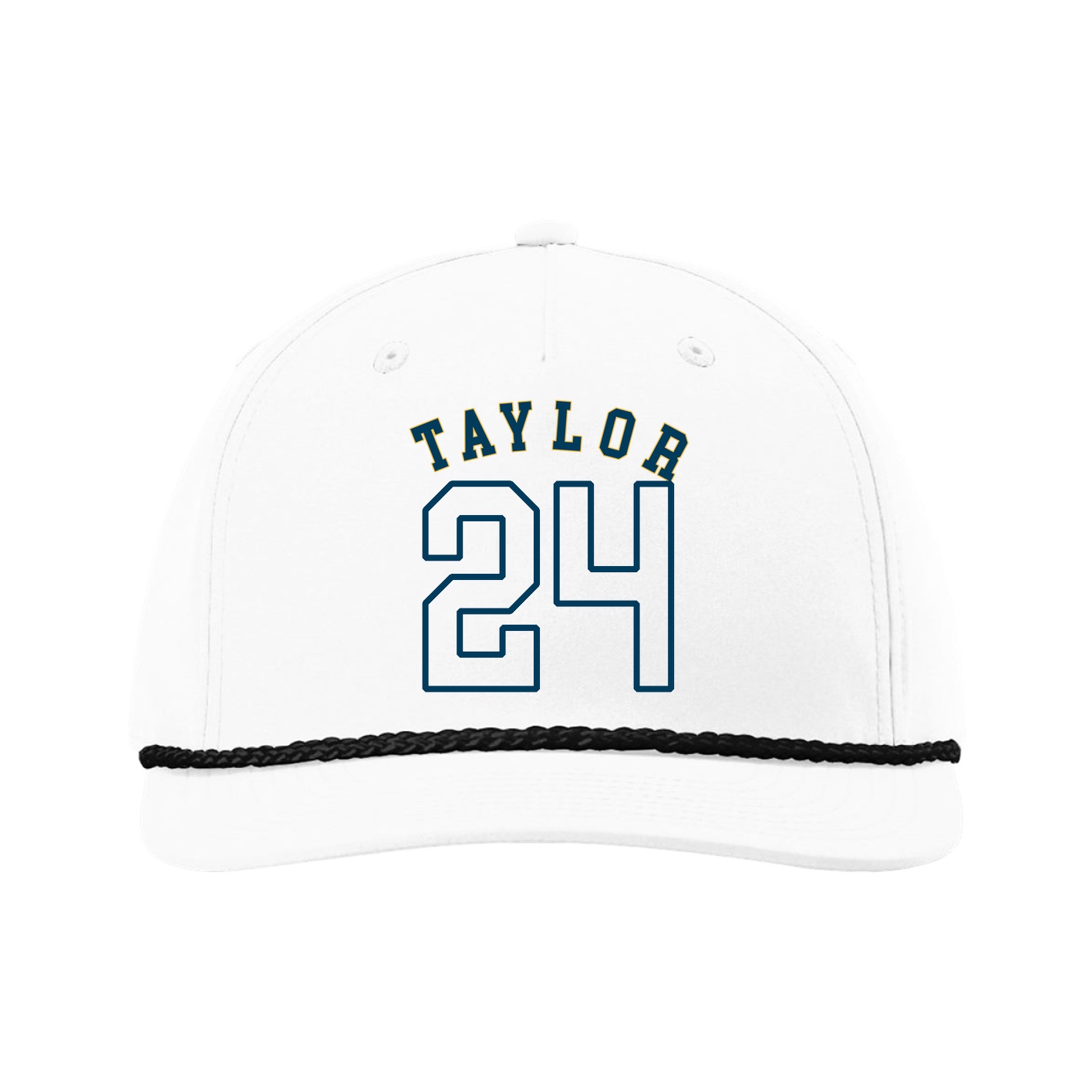 Five-Panel Classic Rope Cap — Shirsey Arch in White