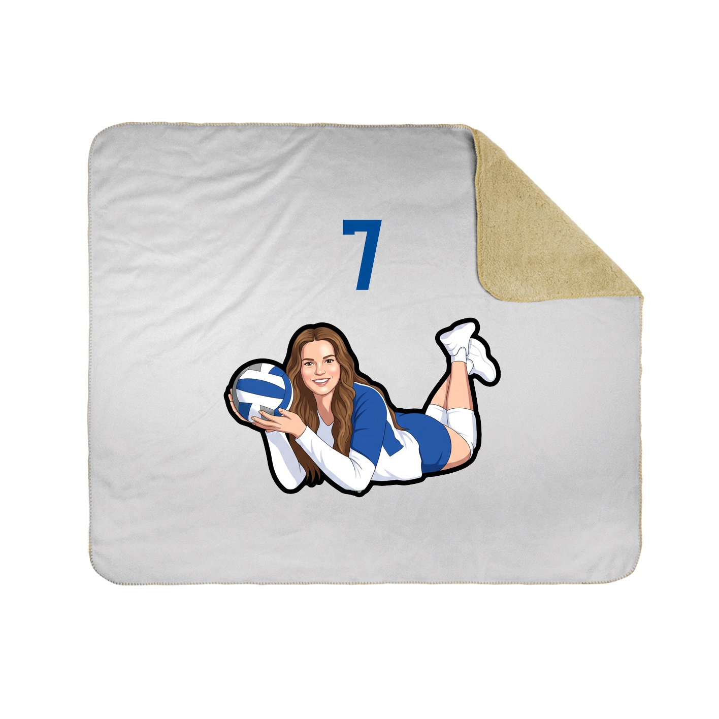 Throw Blanket — Number Top in White
