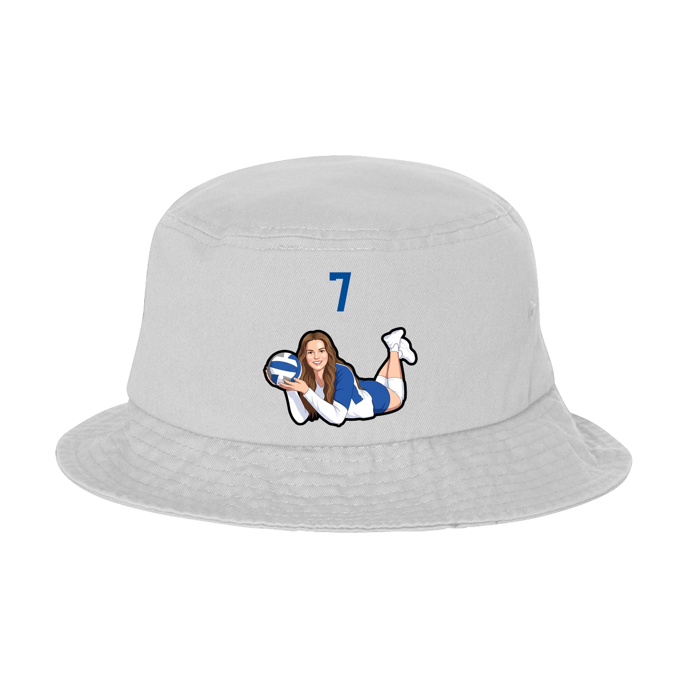 Bucket Cap — Number Top in White