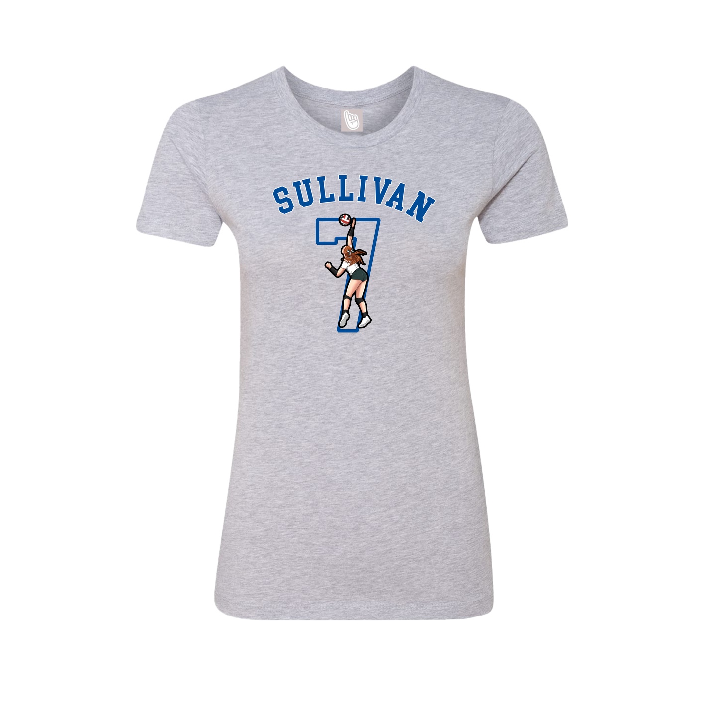 Fitted Women's Tee — Shirsey Arch in Grey