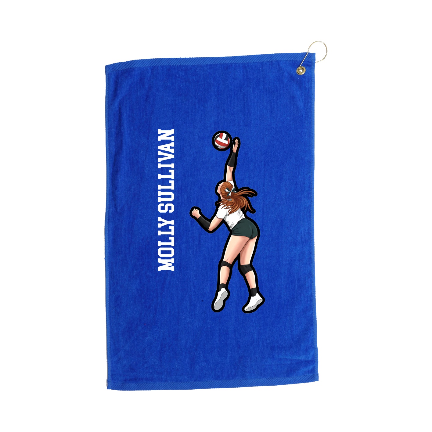 Golf Towel — Name Vertical in Royal