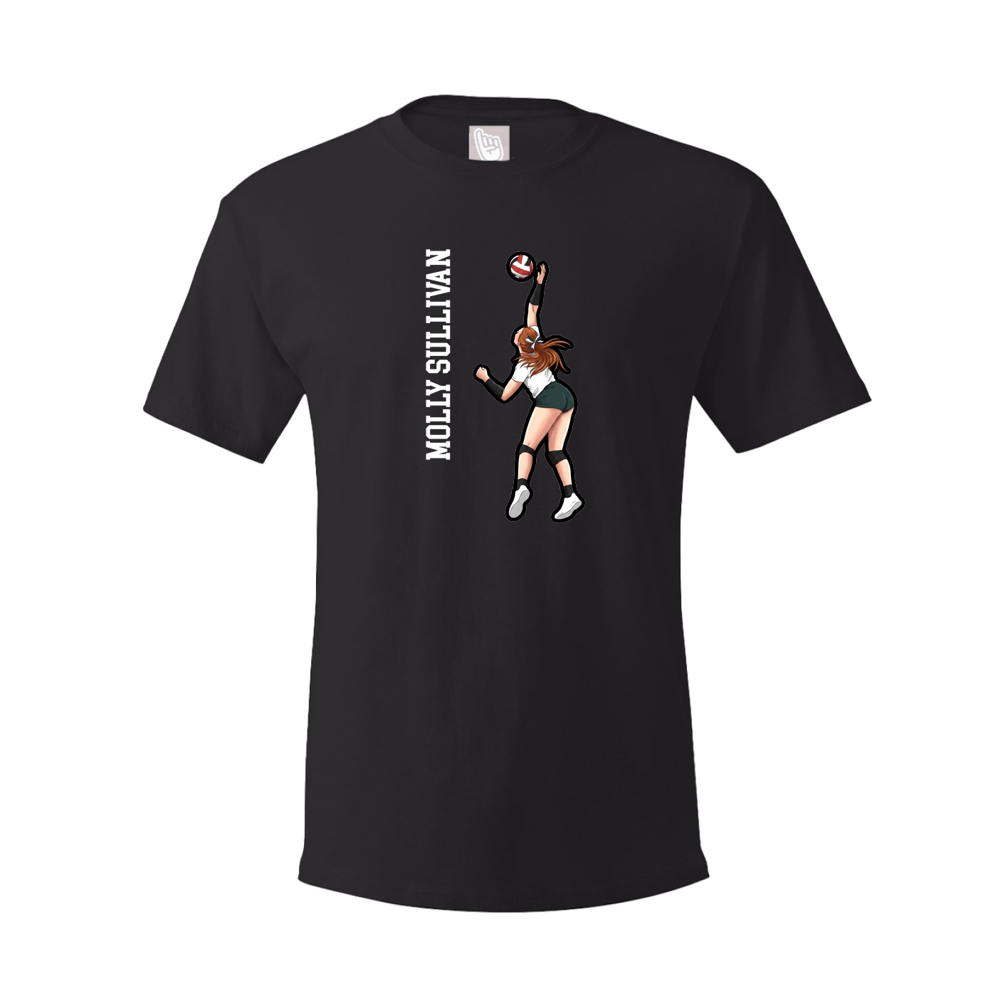 Youth Tee — Name Vertical in Black