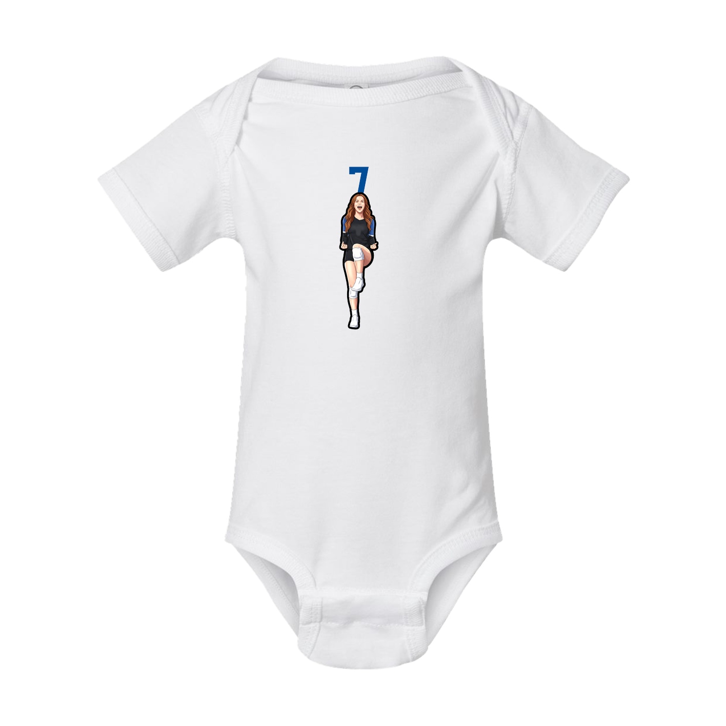 Baby Onesie — Number Top in White