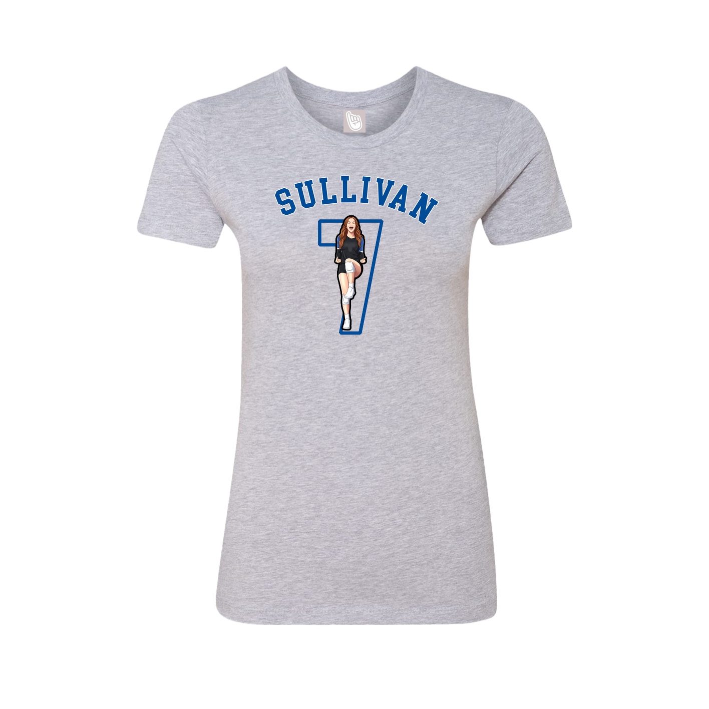 Fitted Women's Tee — Shirsey Arch in Grey