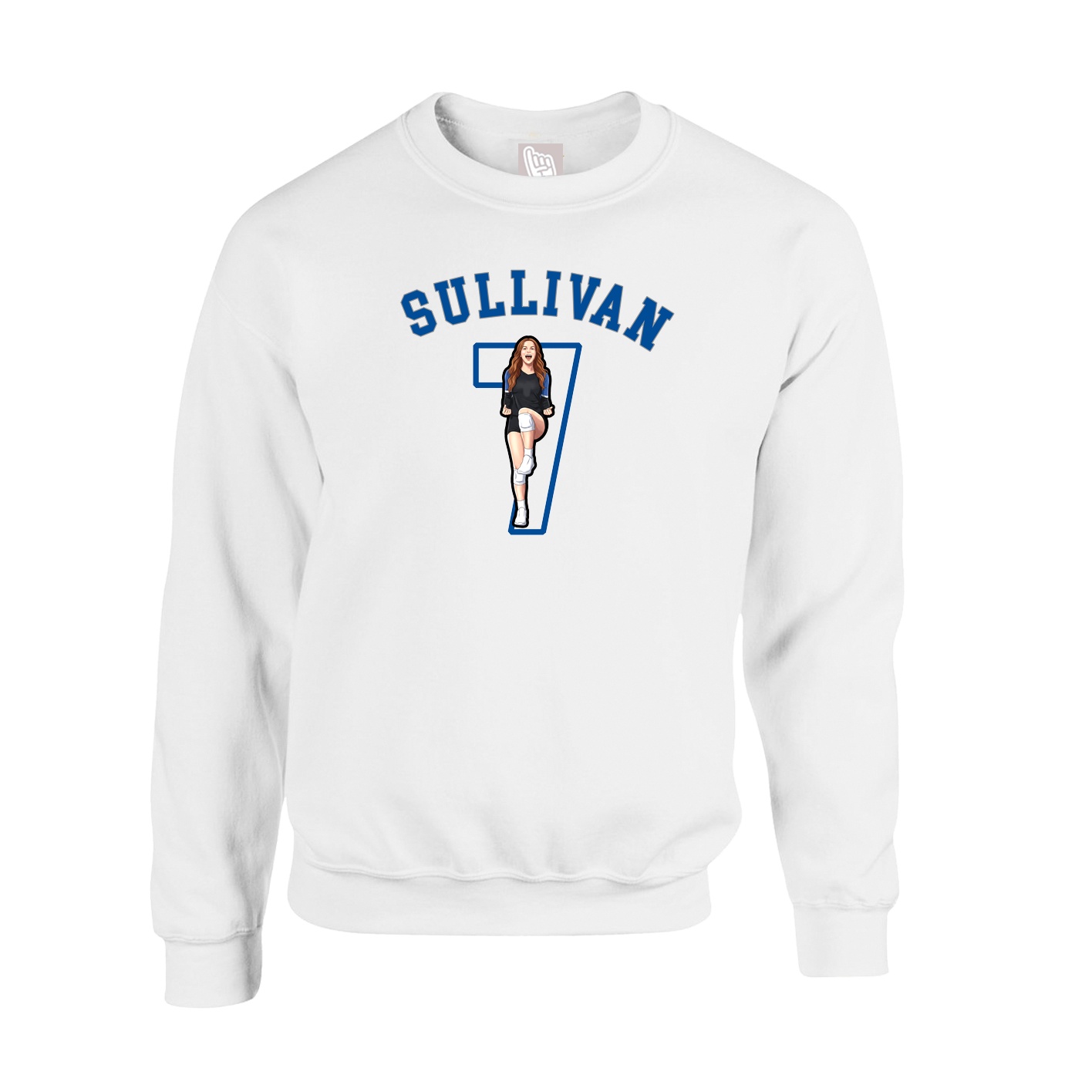 Fleece Crew — Shirsey Arch in White