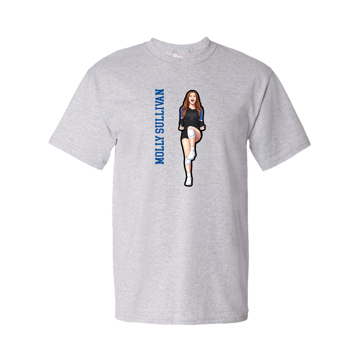 Tee — Name Vertical in Grey