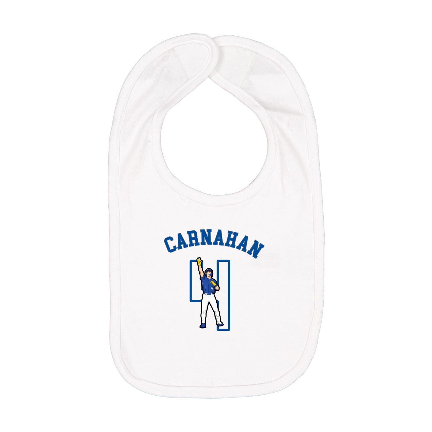 Infant Bib — Shirsey Arch in White