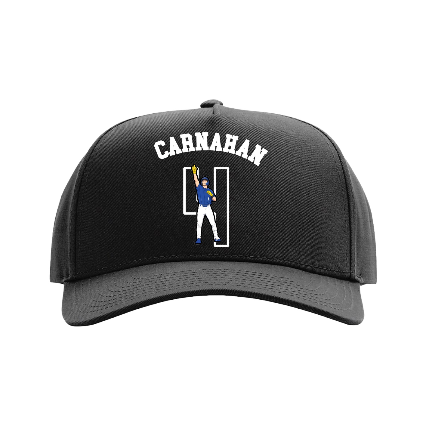 Full Fabric Five-Panel Champ Cap — Shirsey Arch in Black
