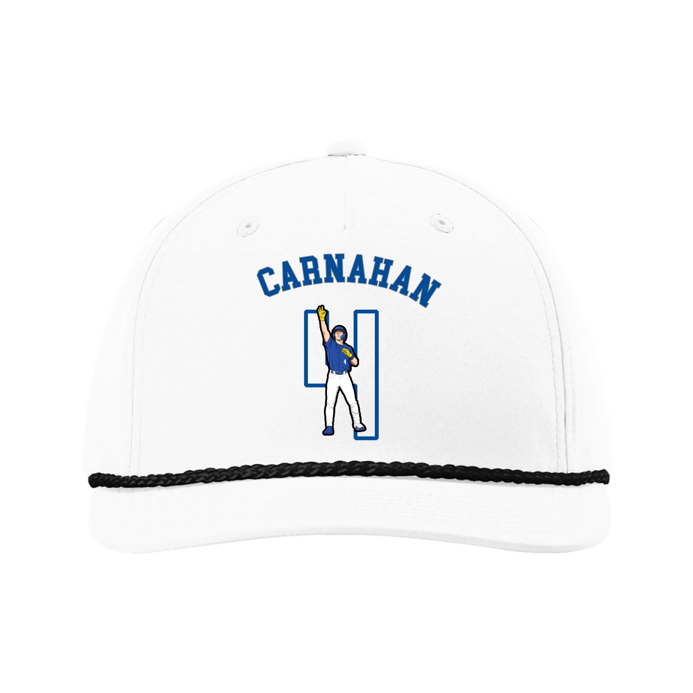 Five-Panel Classic Rope Cap — Shirsey Arch in White
