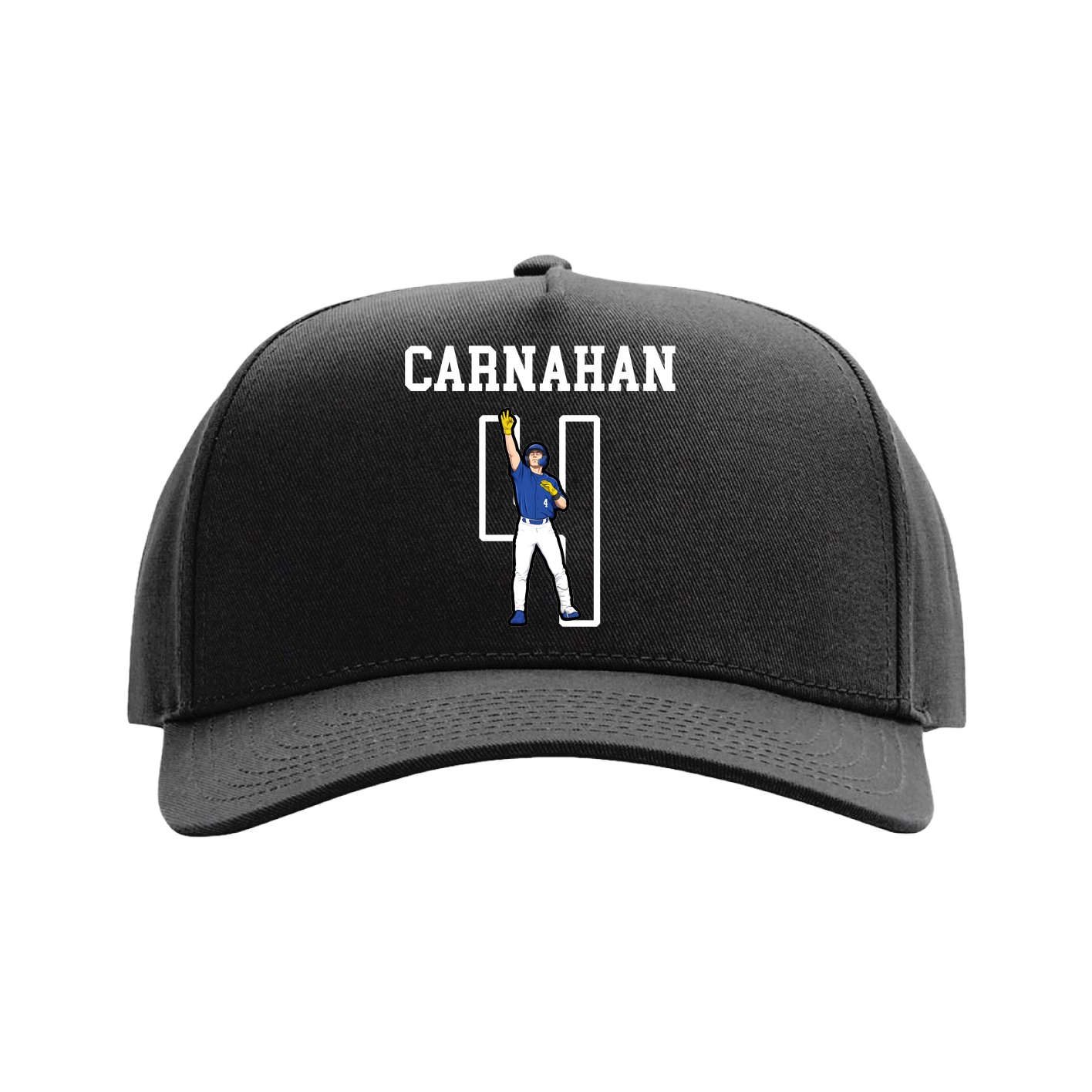 Full Fabric Five-Panel Champ Cap — Shirsey in Black
