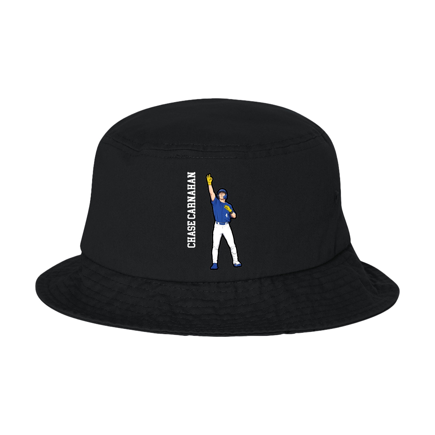 Bucket Cap — Name Vertical in Black