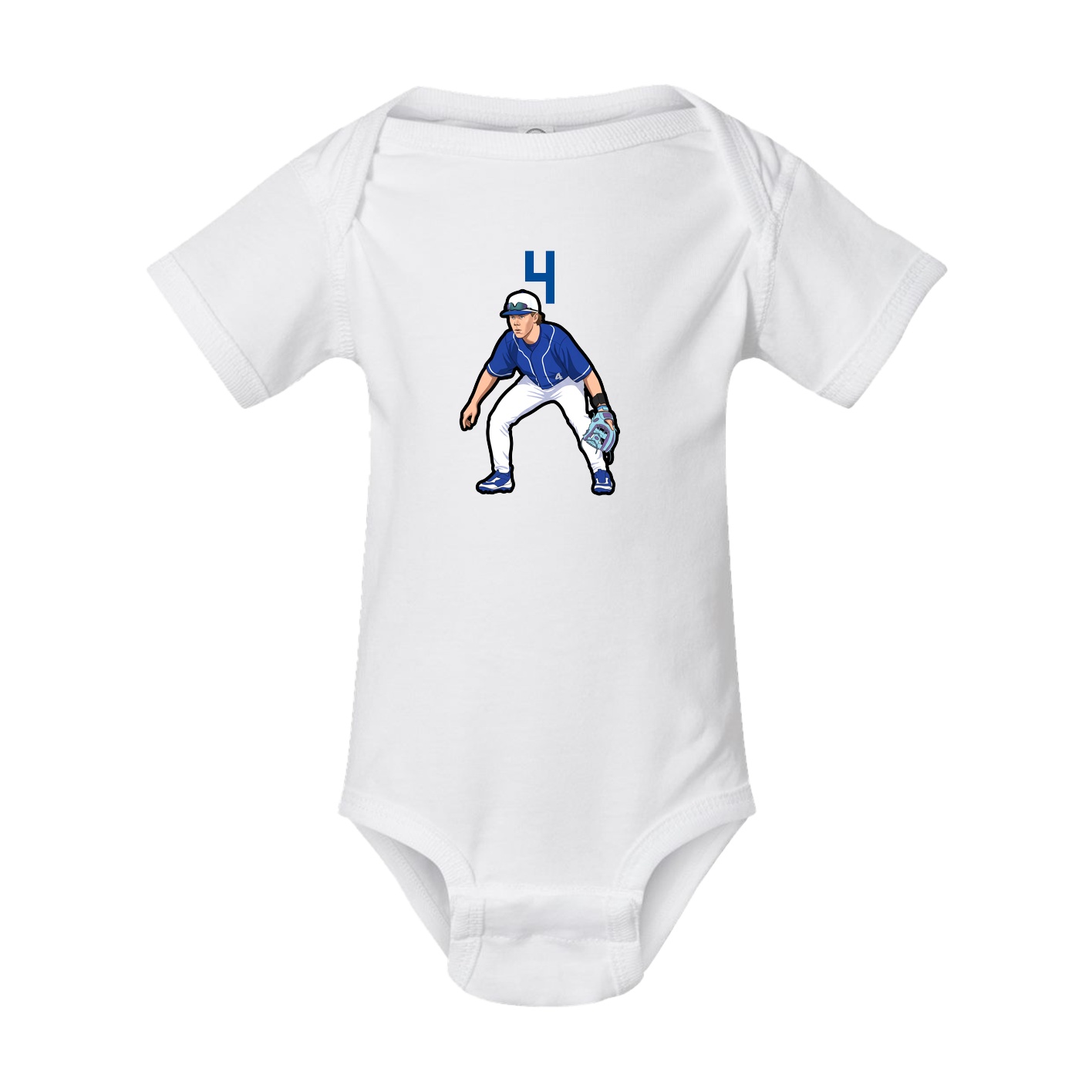 Baby Onesie — Number Top in White