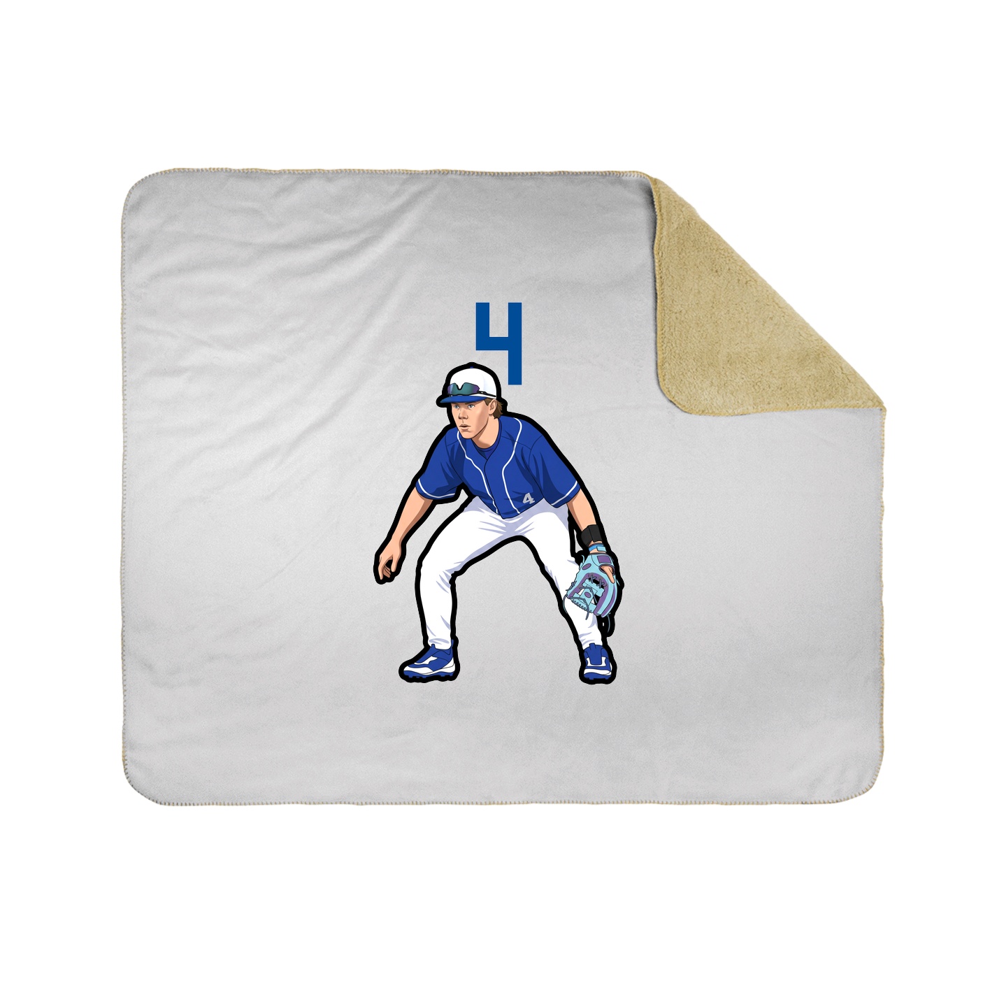 Throw Blanket — Number Top in White