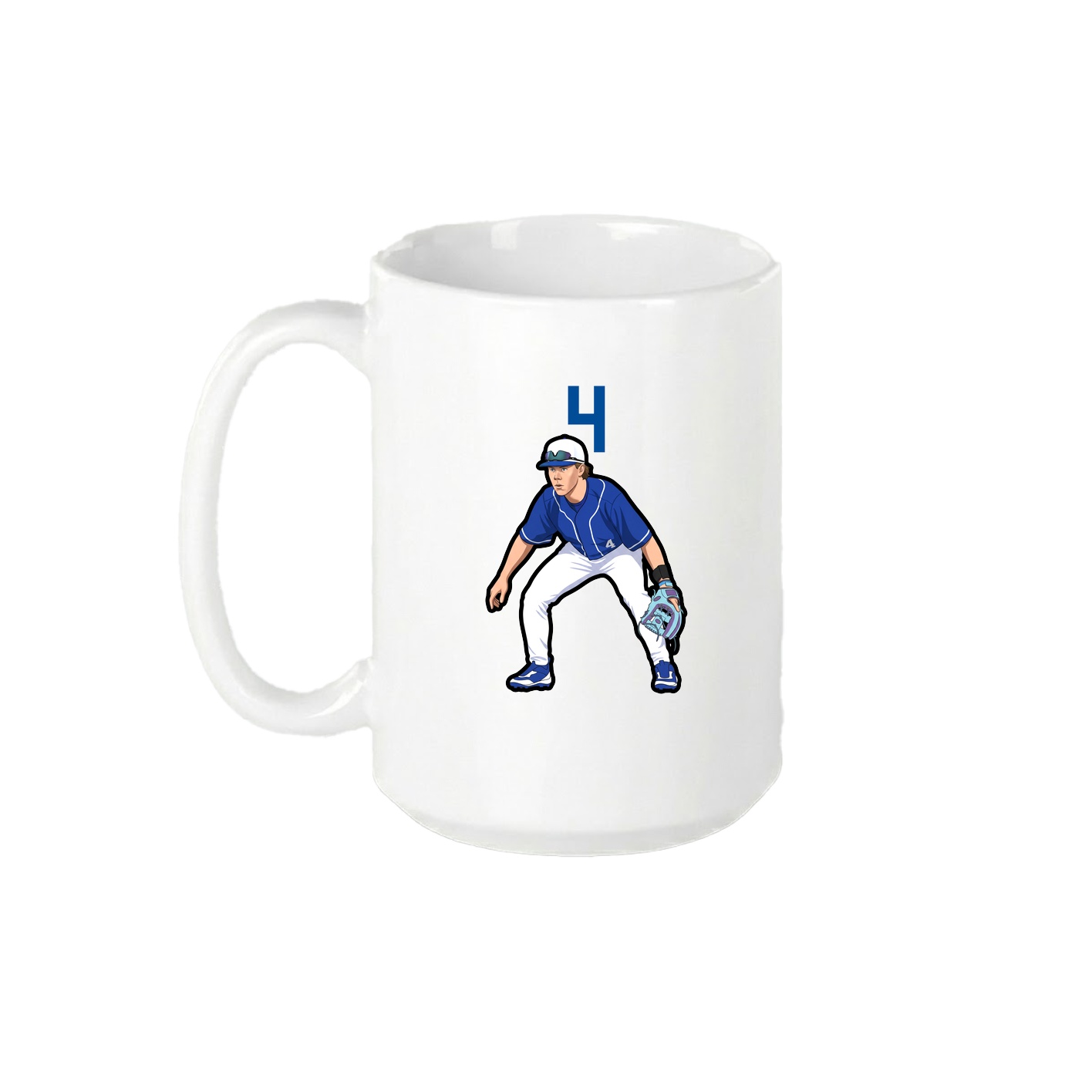 15oz Coffee Mug — Number Top in White